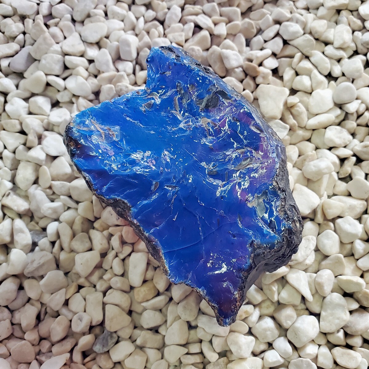 125 Grams Sumatran Blue Amber Rough #164