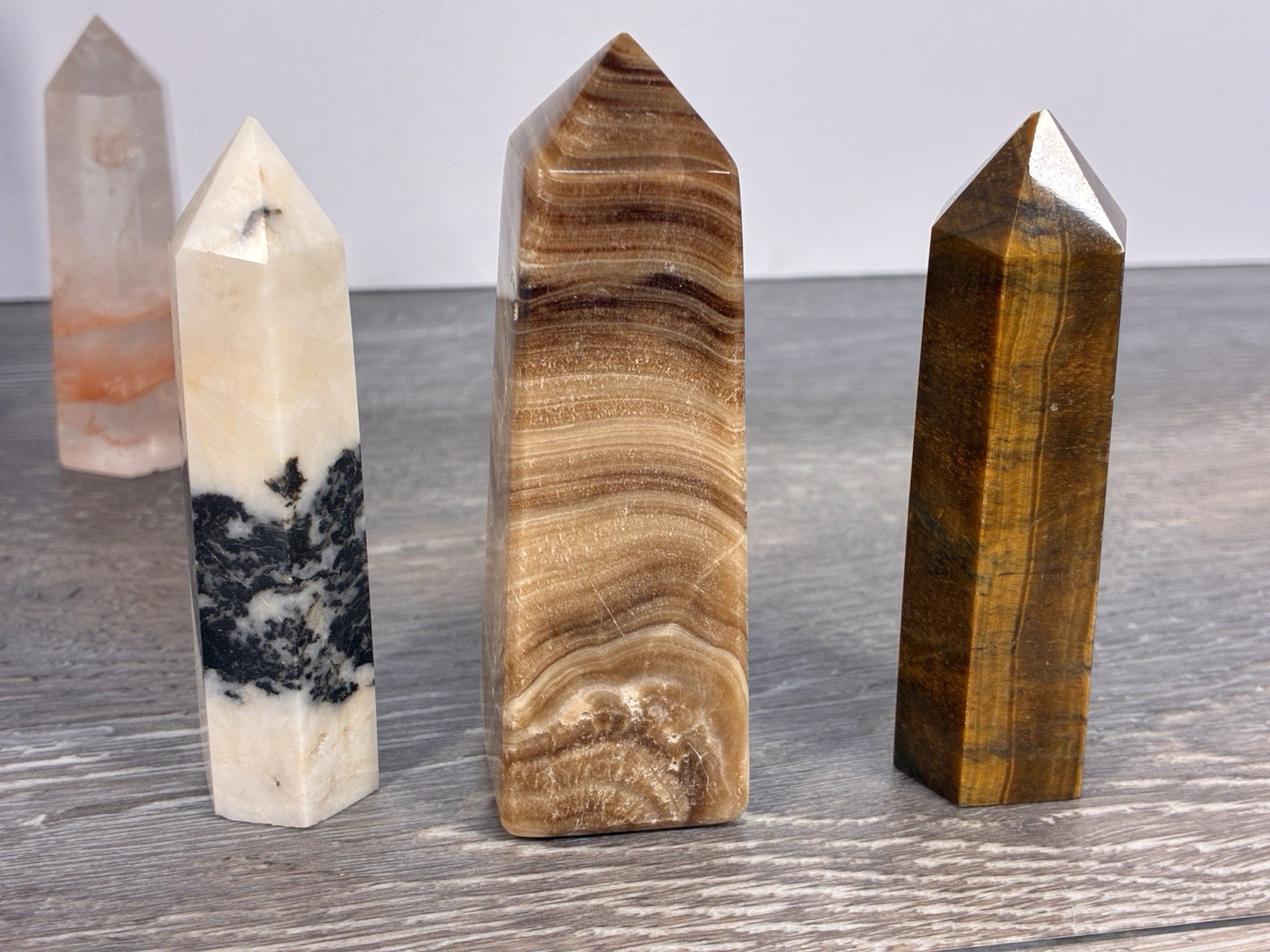 Obelisk Crystals Towers Chakras Point Healing 18 Pc Over 2 Lb Mixed Stone