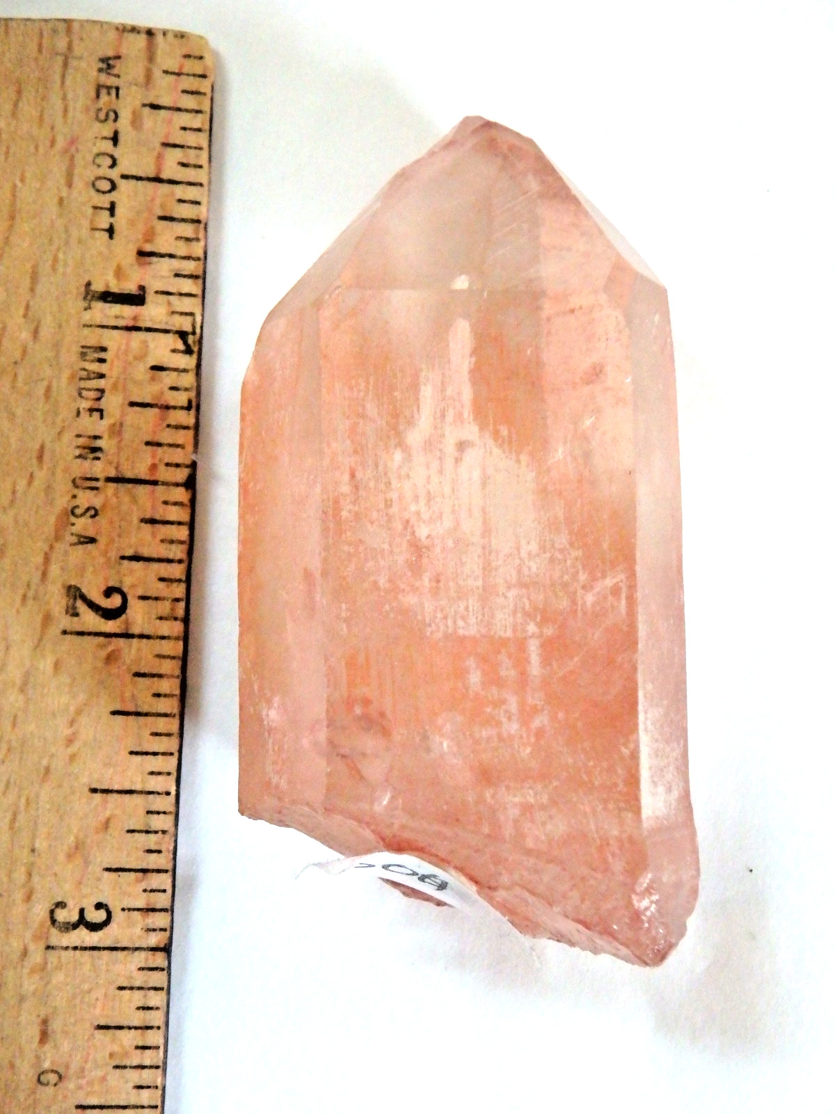 Pretty Crystal Pink Quartz Twin Point Lemurian $60 💗88.3 grams