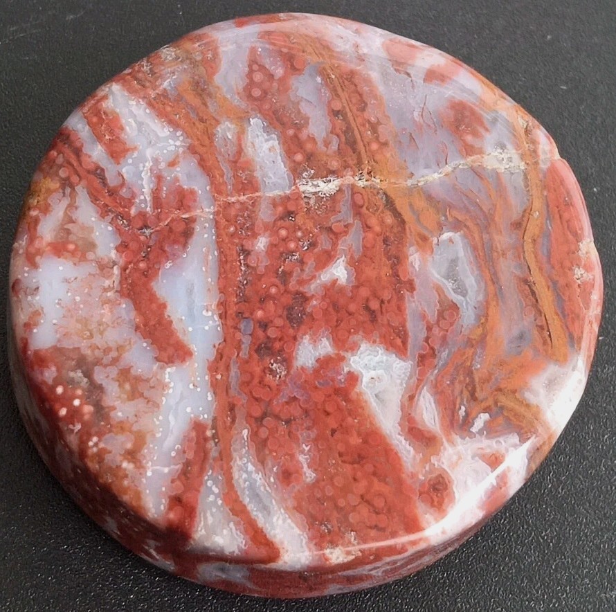 Cathedral Lace Agate Rare Mineral Mexico Mined 1-5/16″ Wide 1/4″ Thick