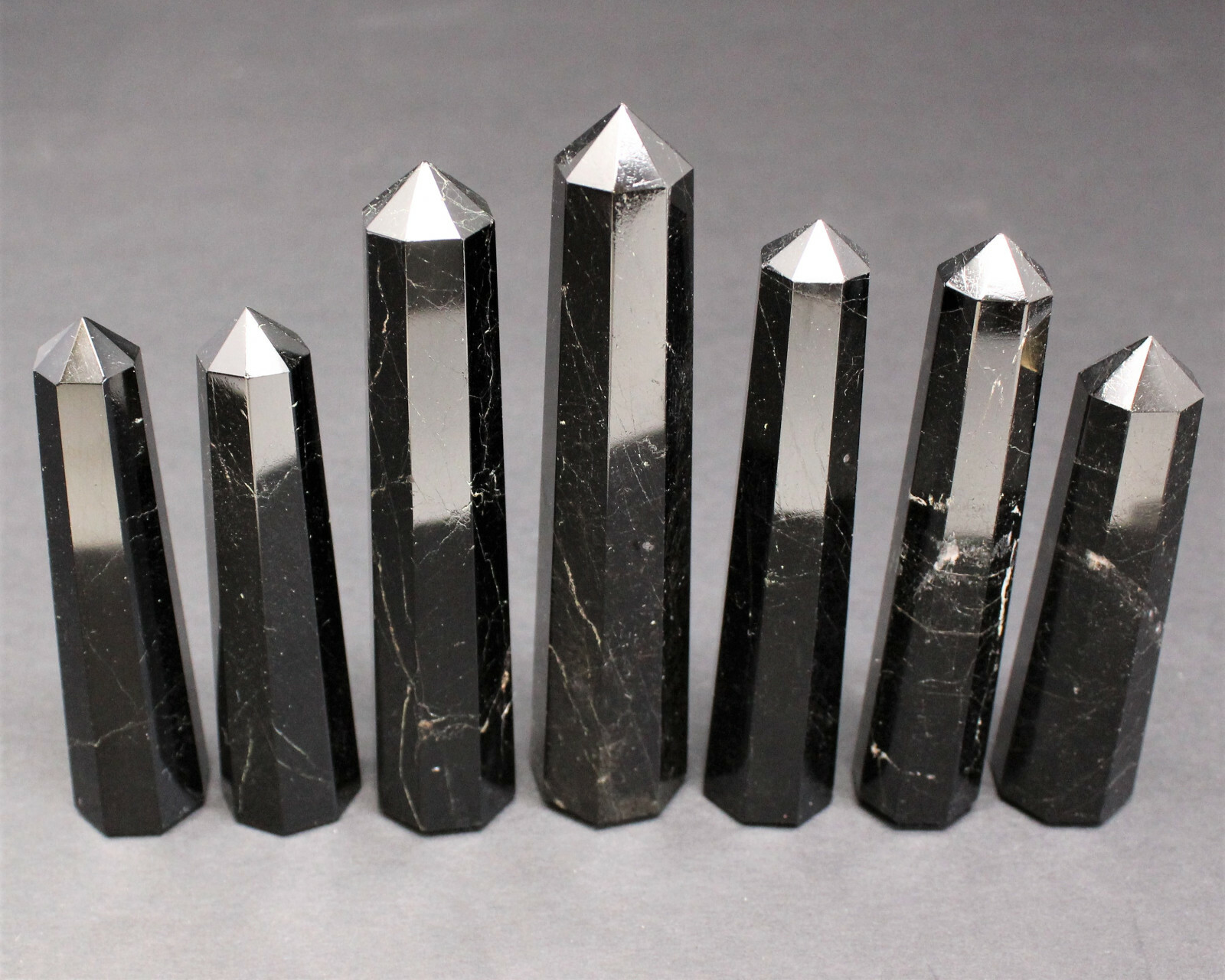Black Tourmaline Obelisk (8-Sided, ‘A’ Grade, Tourmaline Crystal Tower, Point)