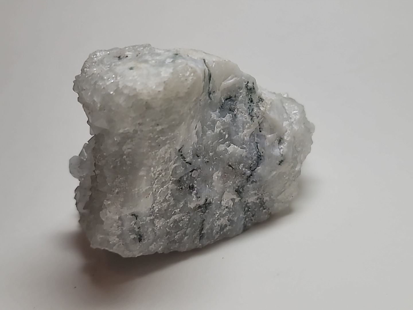 Quartz Druzy Crystal on Moonstone Raw Natural Mineral 3.75″ x 2.5″ x 1.75″