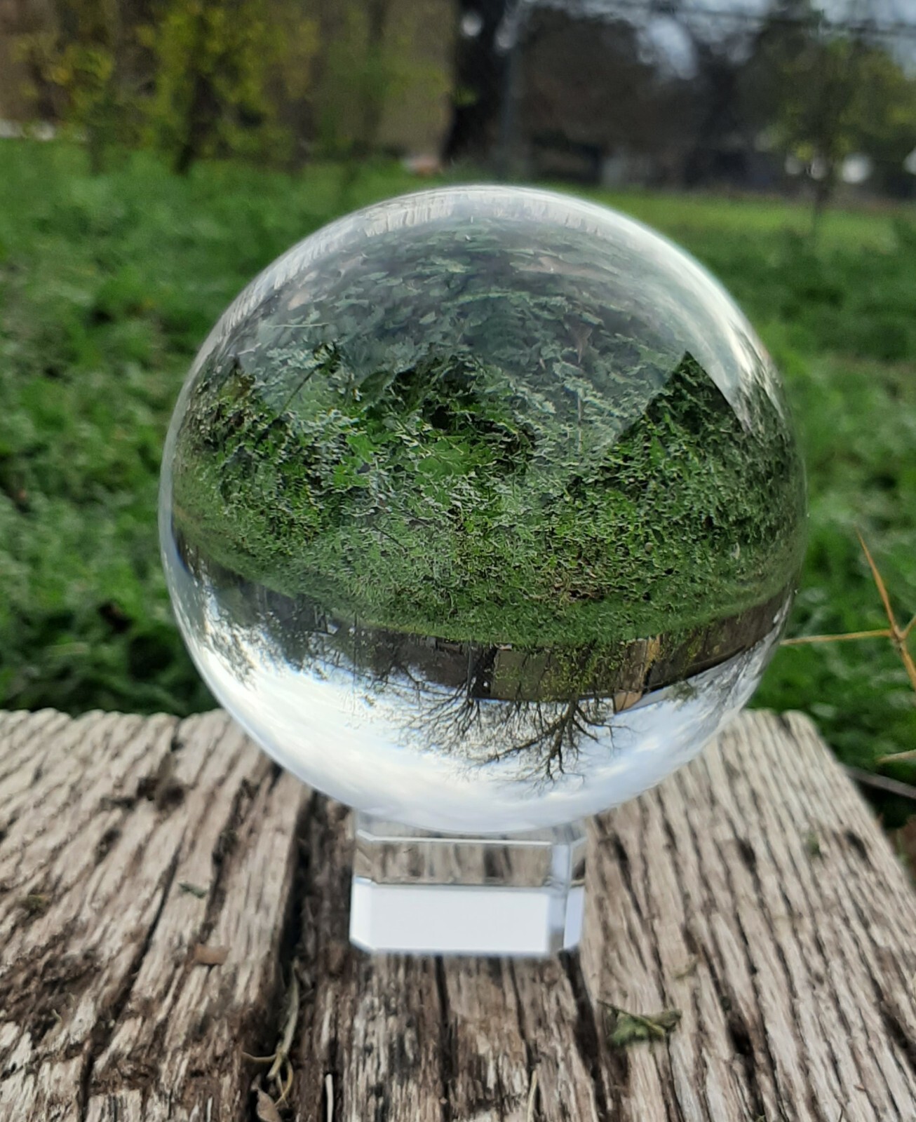 K9 Clear Crystal Sphere Ball 50-200mm with Crystal Stand Meditation Healing