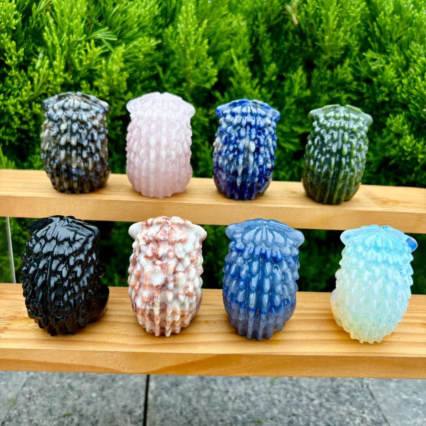 1pcs Natural mixed Hedgehog Carved quartz Crystal Reiki gift random