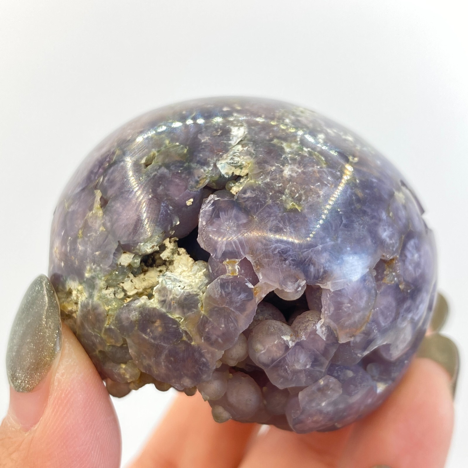Natural Grape Agate Sphere, quartz crystal home decoration for healing