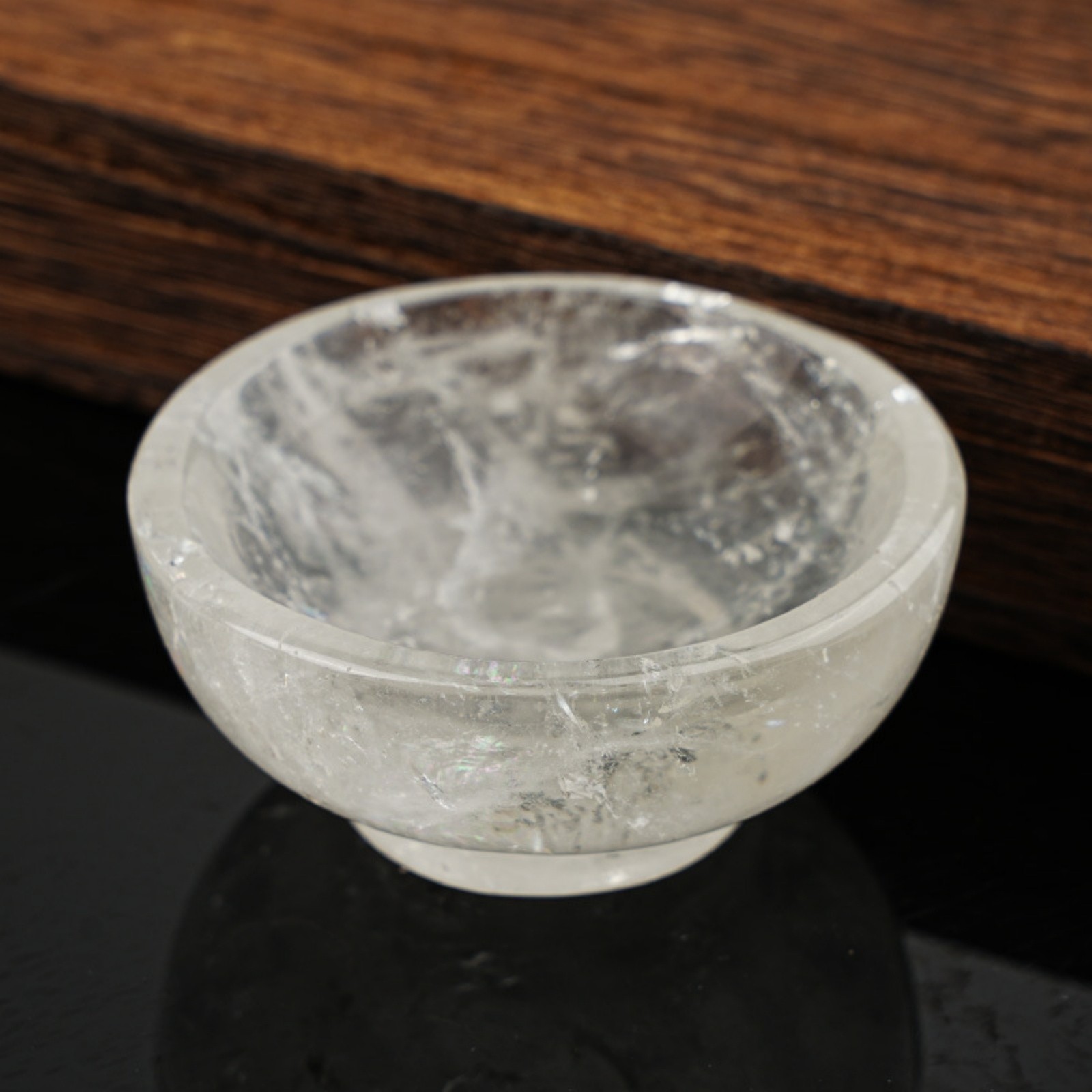 Natural Crystal Stone Bowl Hand-Carved Gemstone Mini Dish Home Decoration Gift