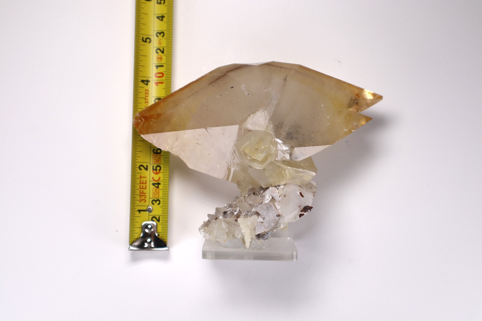 HUGE Elmwood Mine GOLDEN CALCITE Double Terminated Crystal Cluster 645g