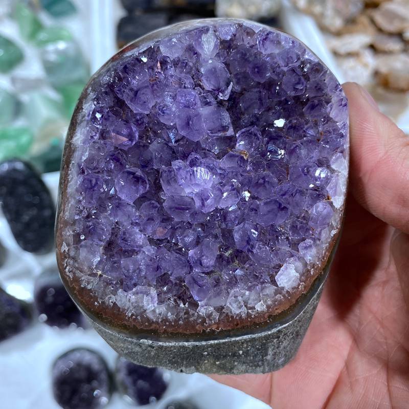 Natural Amethyst Quartz Crystal Cluster Healing Stone Geode Specimen Collections