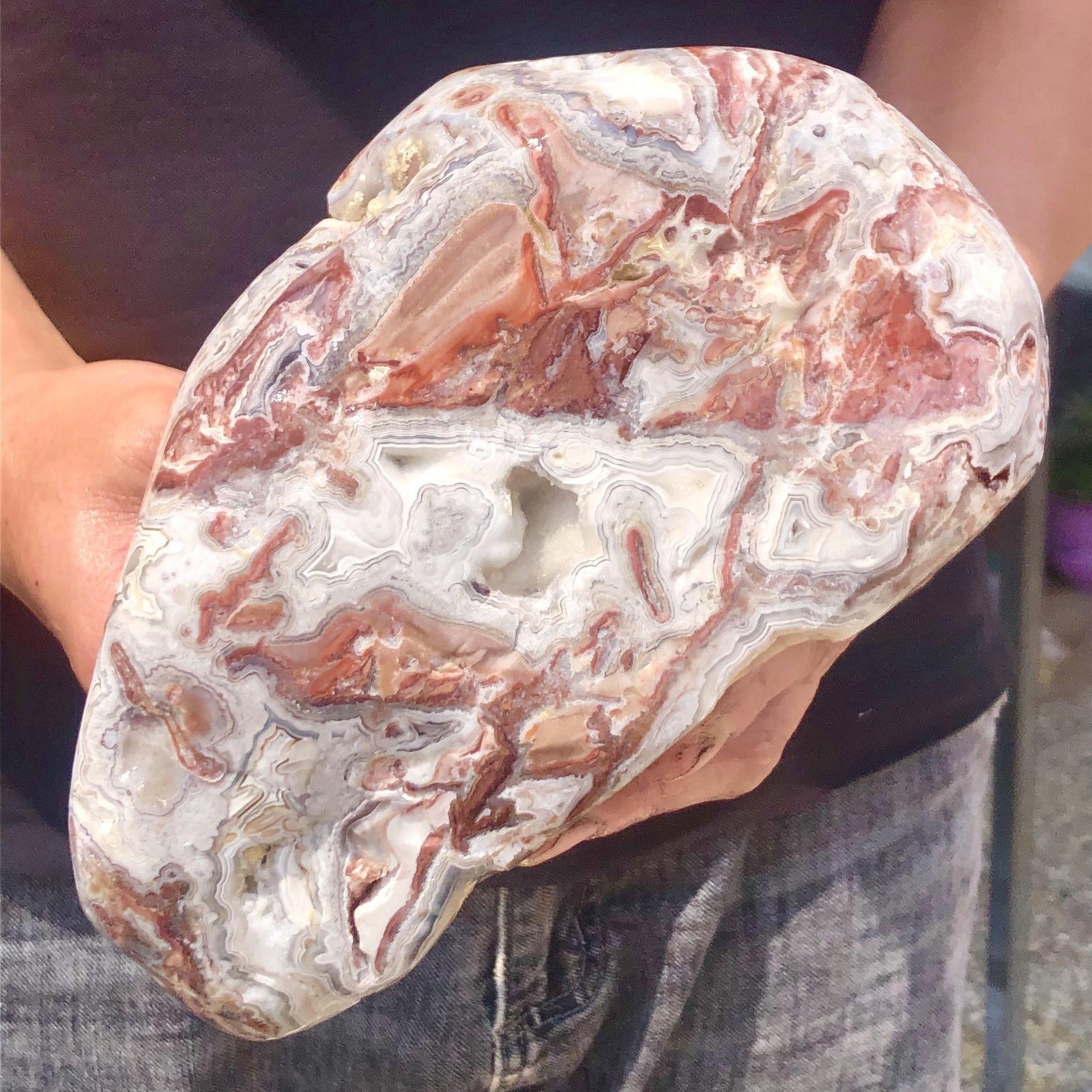 5.76lb Natural Crazy agate stone quartz crystal cluster mineral samples