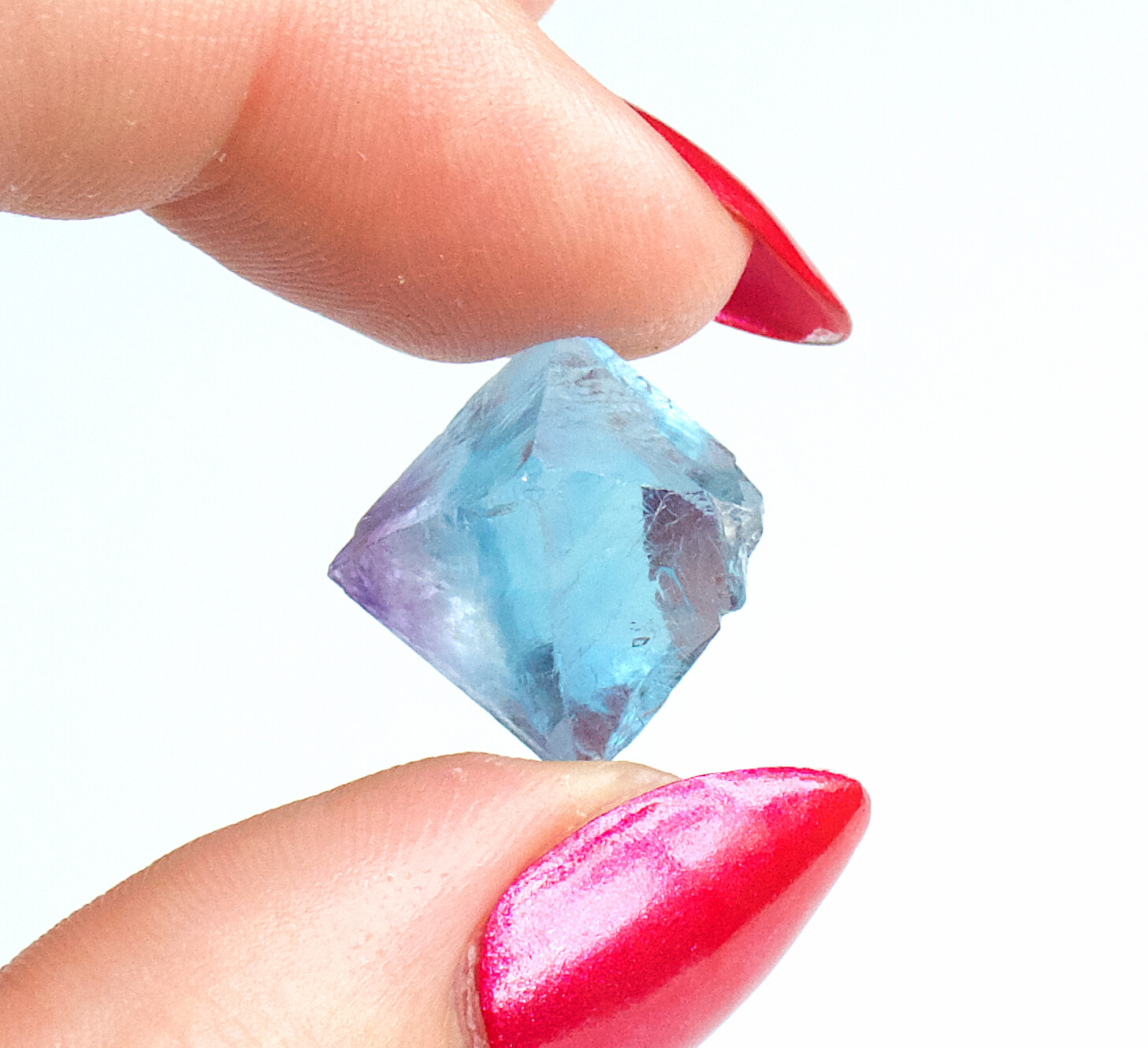 Fluorite Octahedron Gemmy Blue & Purple Color Cave In Rock, Illinois 2.0 Cms