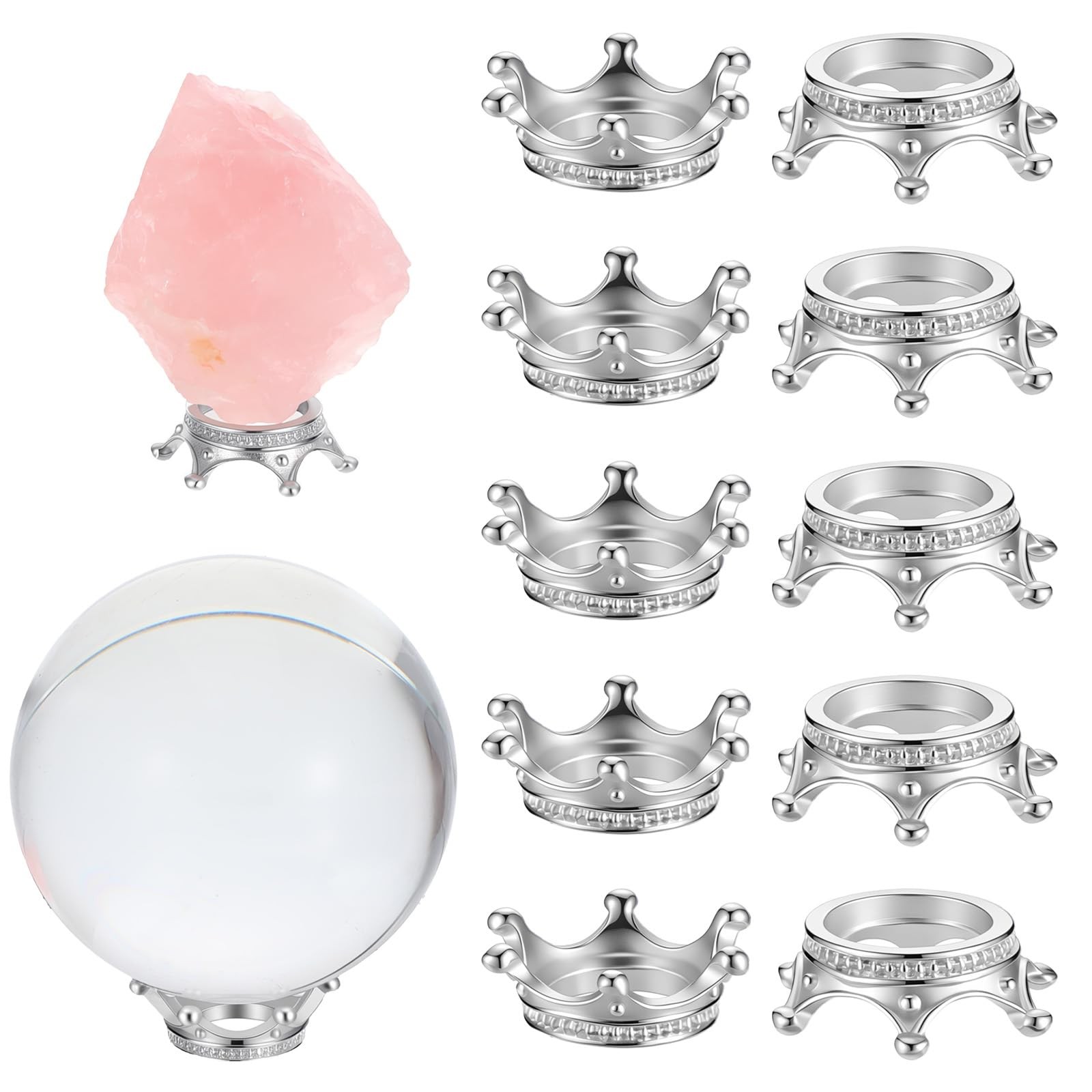 10 Pcs Crystal Stand, Sphere Stand Sphere Holder Crystal Spheres Holder Egg S…