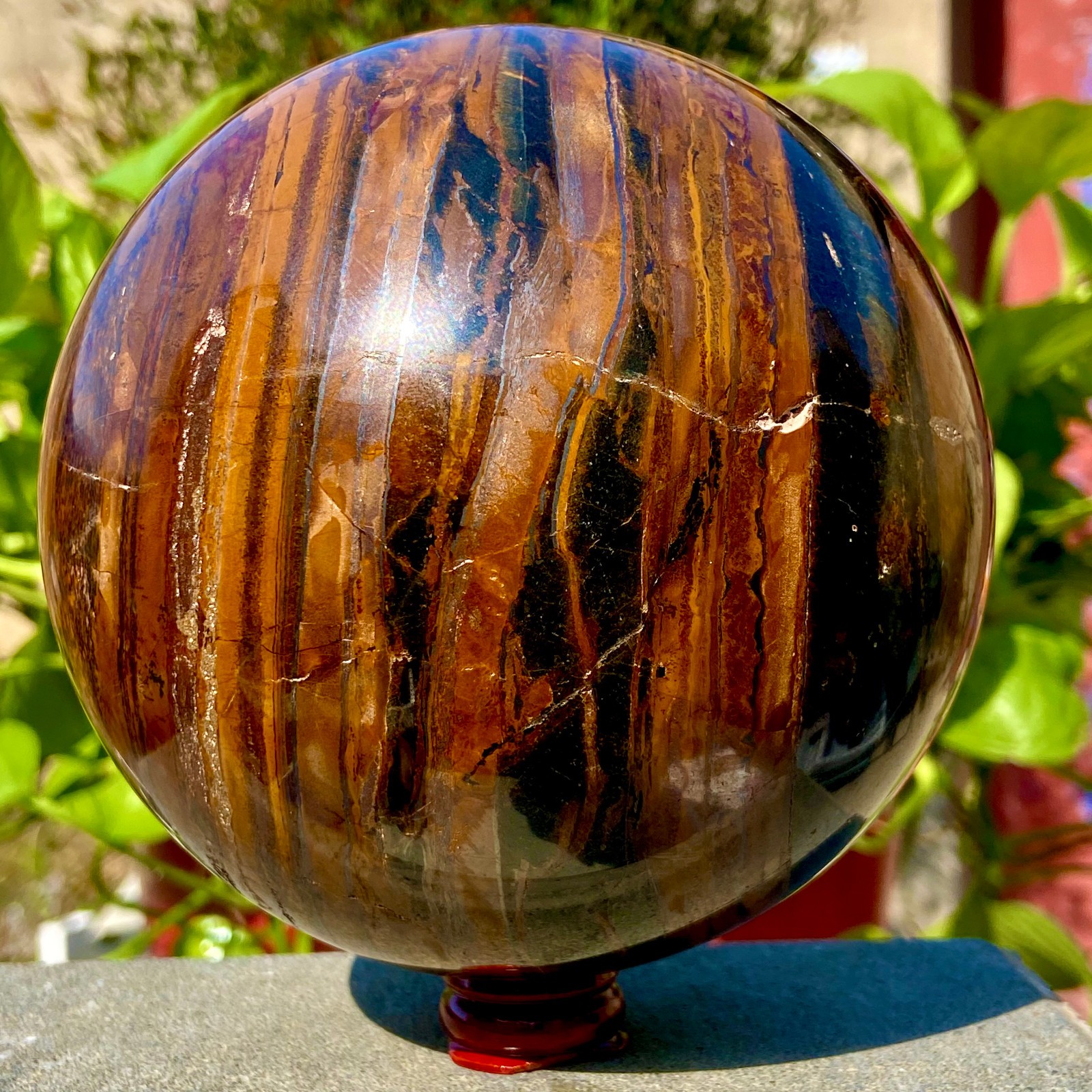 6.7LB Natural Tiger’s eye stone quartz Sphere crystal ball rock Healing