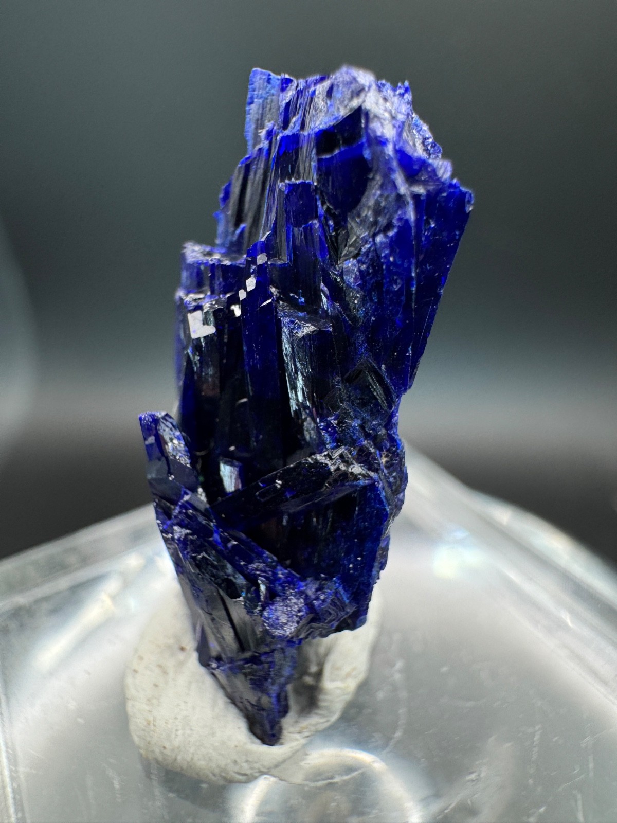 6792 Electric Blue Azurite Crystal Touissit, Morocco 8g