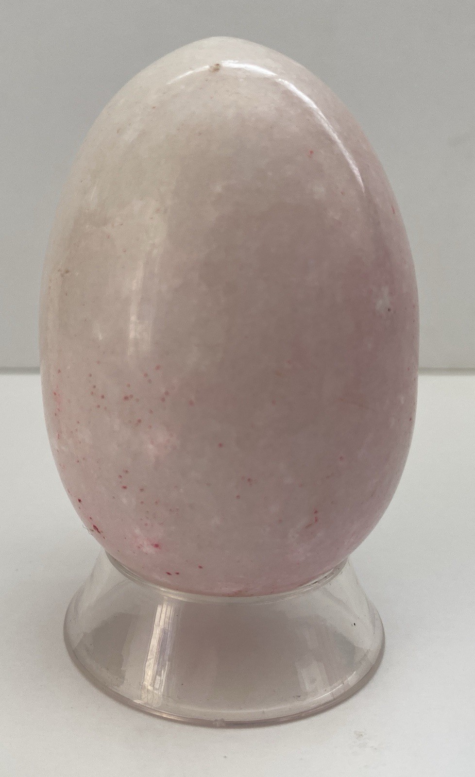 Natural Onyx Stone Egg With Stand Hand Polished Banded Agate Calcite Crystal