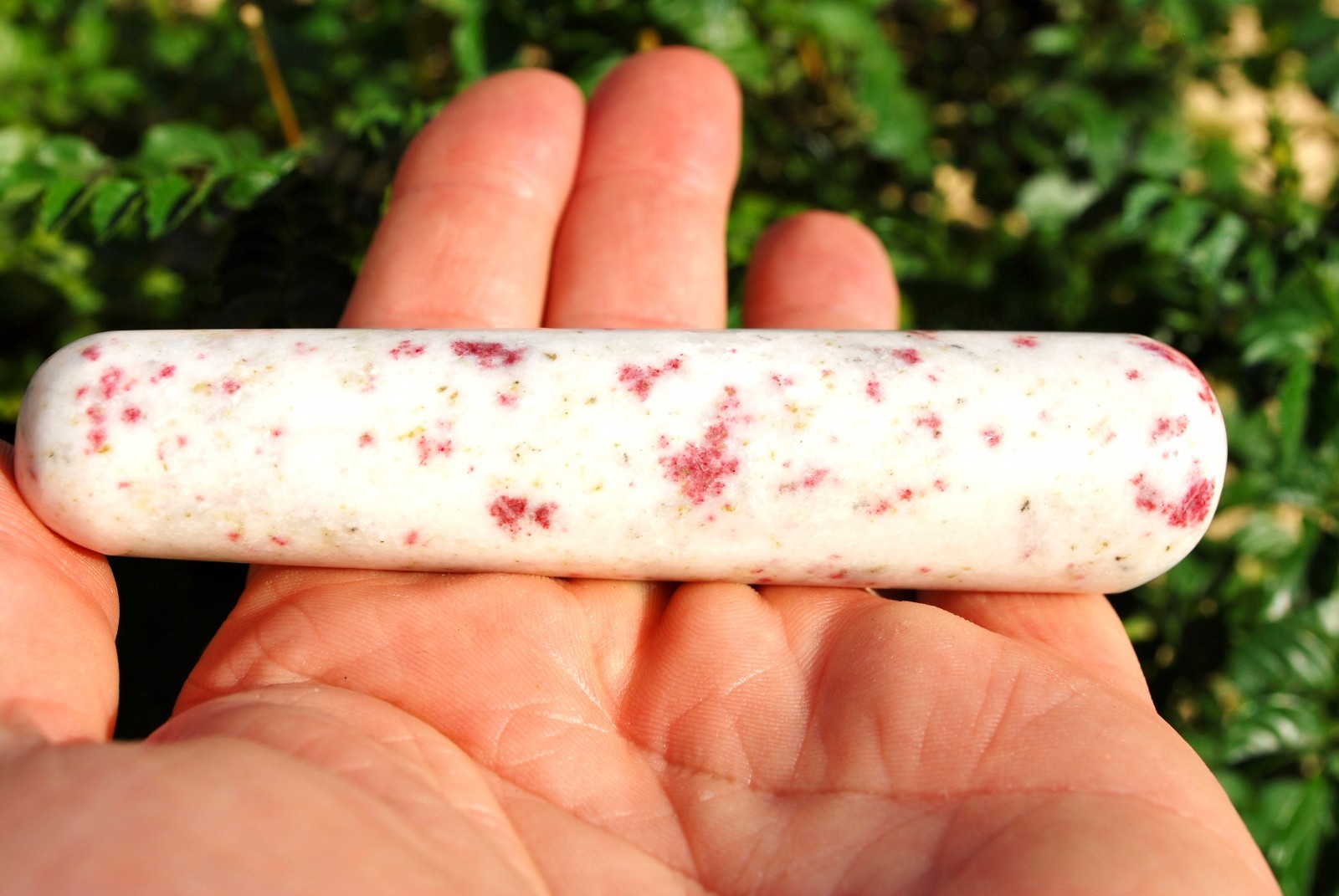 CHARGED 4.0″ Cinnabrite Crystal Massage Wand Reflexology Energy Healing REIKI