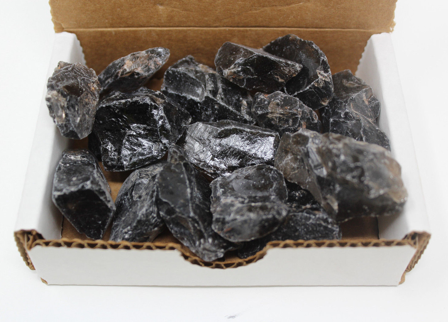 1/2 lb Natural Rough Smoky Quartz Crystal Rock Box Collection (Raw Smokey 8 oz)