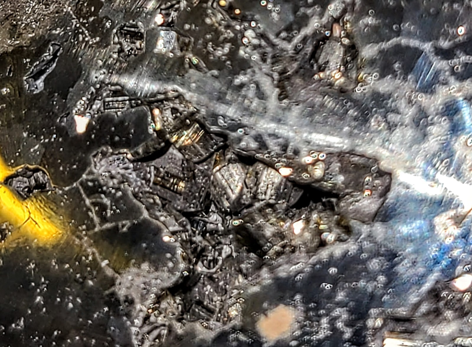 Golden Druzy Peruvian Pyrite Crystal Heart #4