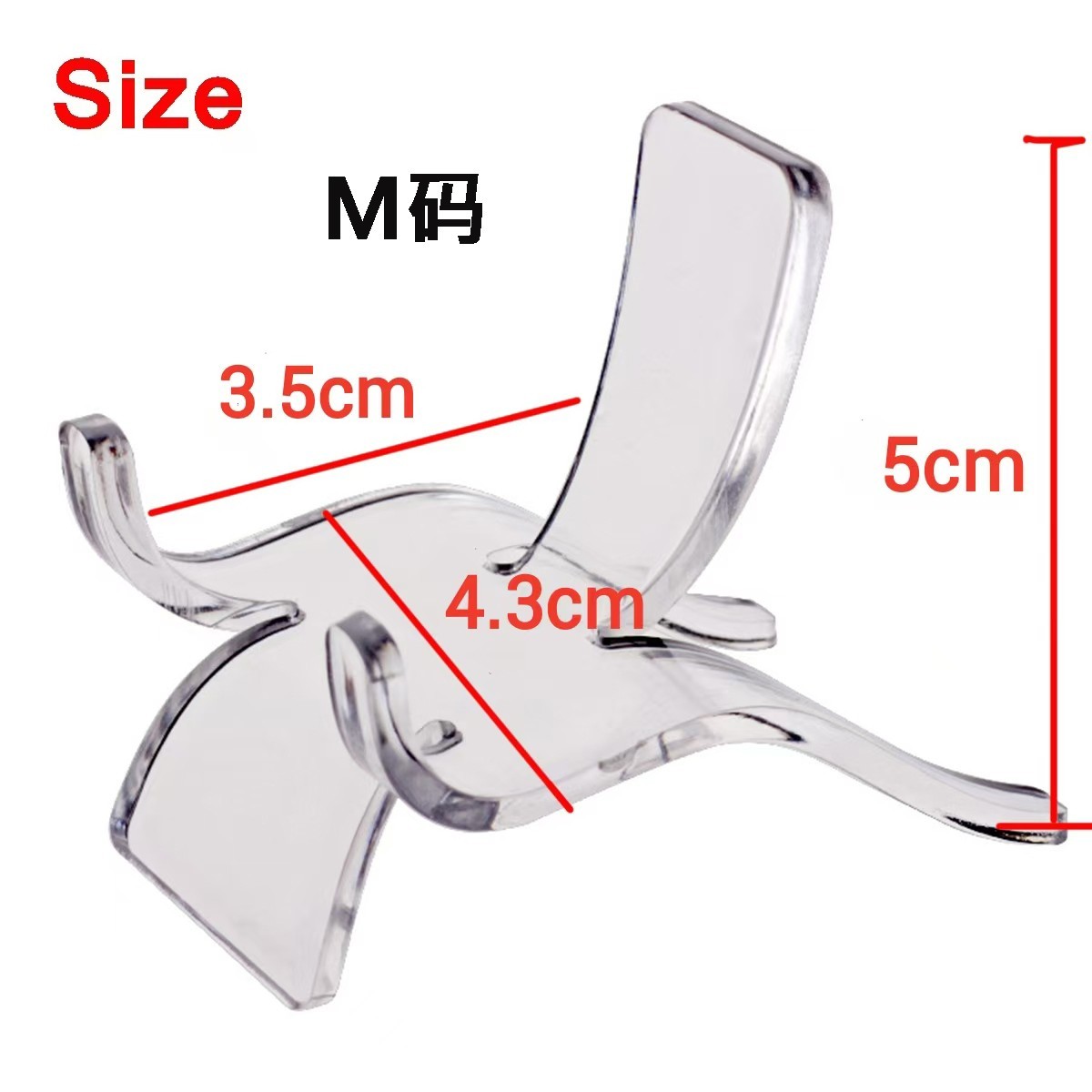 20x Acrylic Clear Display Stand Easel Rack for Minerals Crystal Holder Support