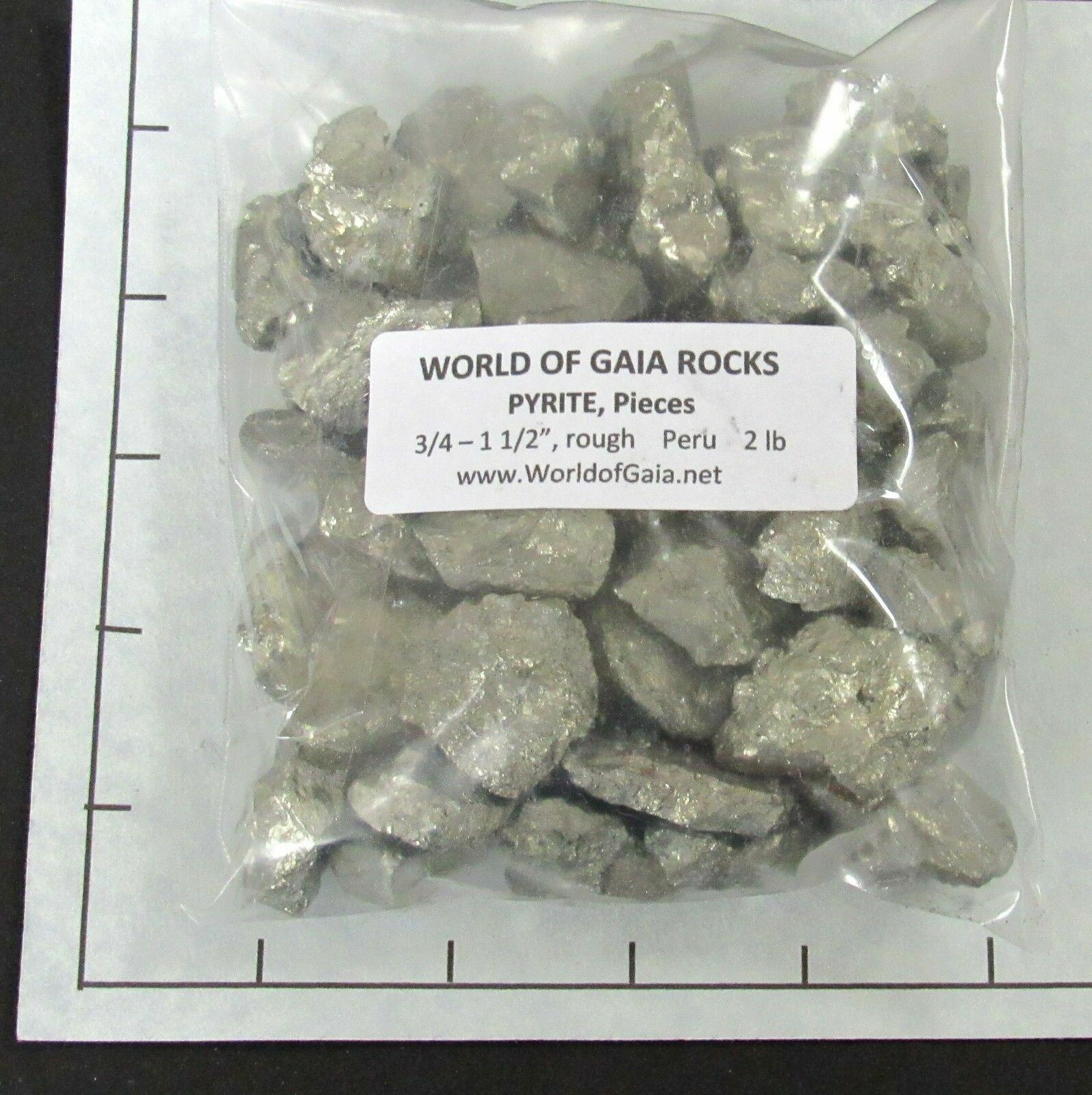 PYRITE PIECES 3/4-1 1/2″ Natural Ore 2 lb pkg grayish-gold rough SAVE 20%