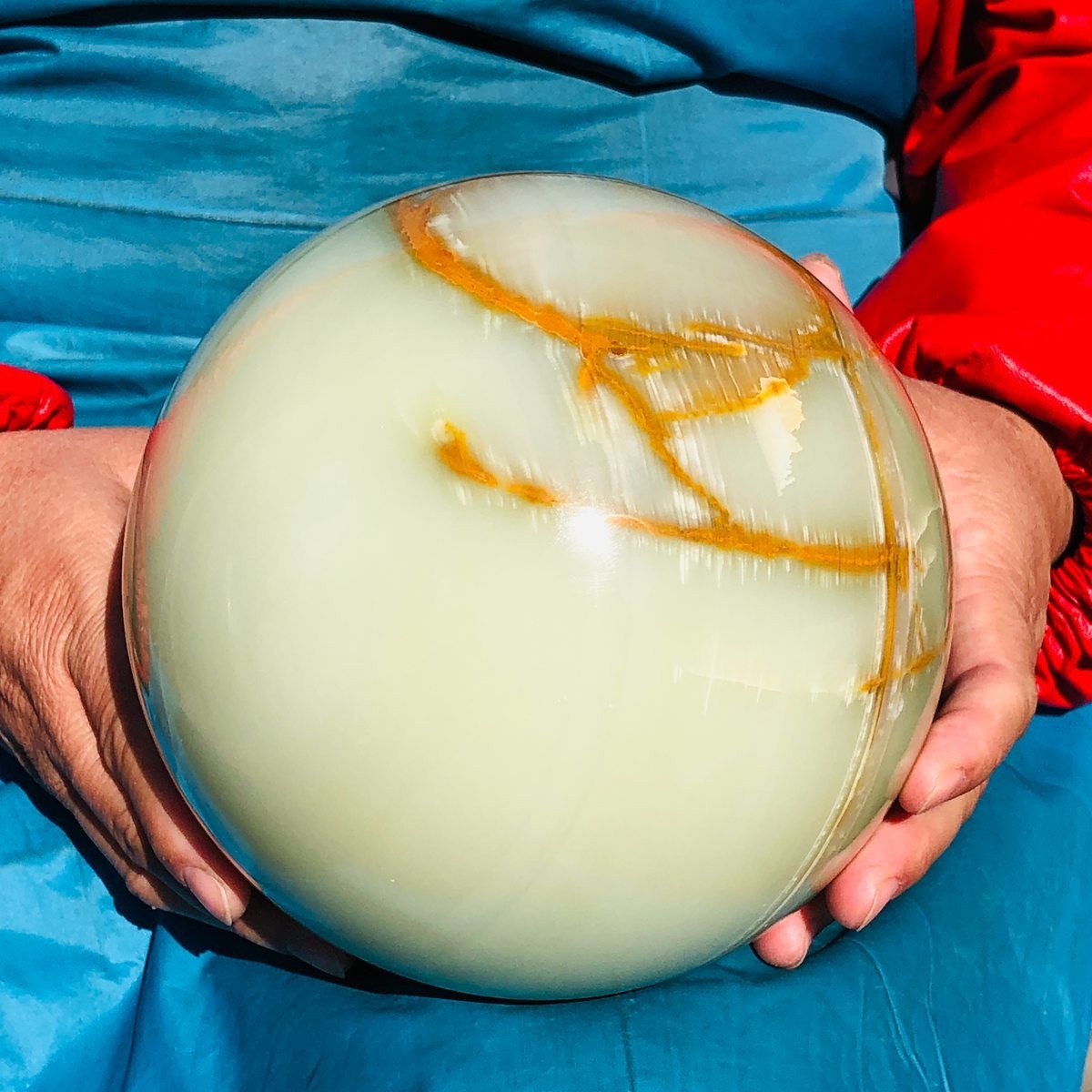6000g Natural Afghan Jade Chakra Quartz Sphere healing ball Specimen