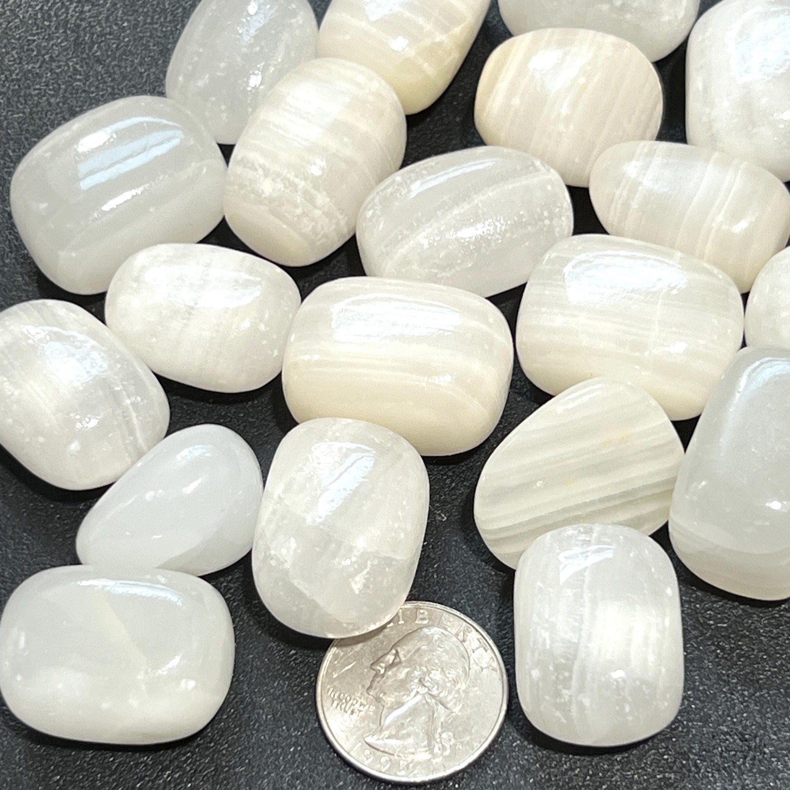 White Banded Calcite Tumbled Stones (By The Piece Or Pound) Wholesale Gemstones