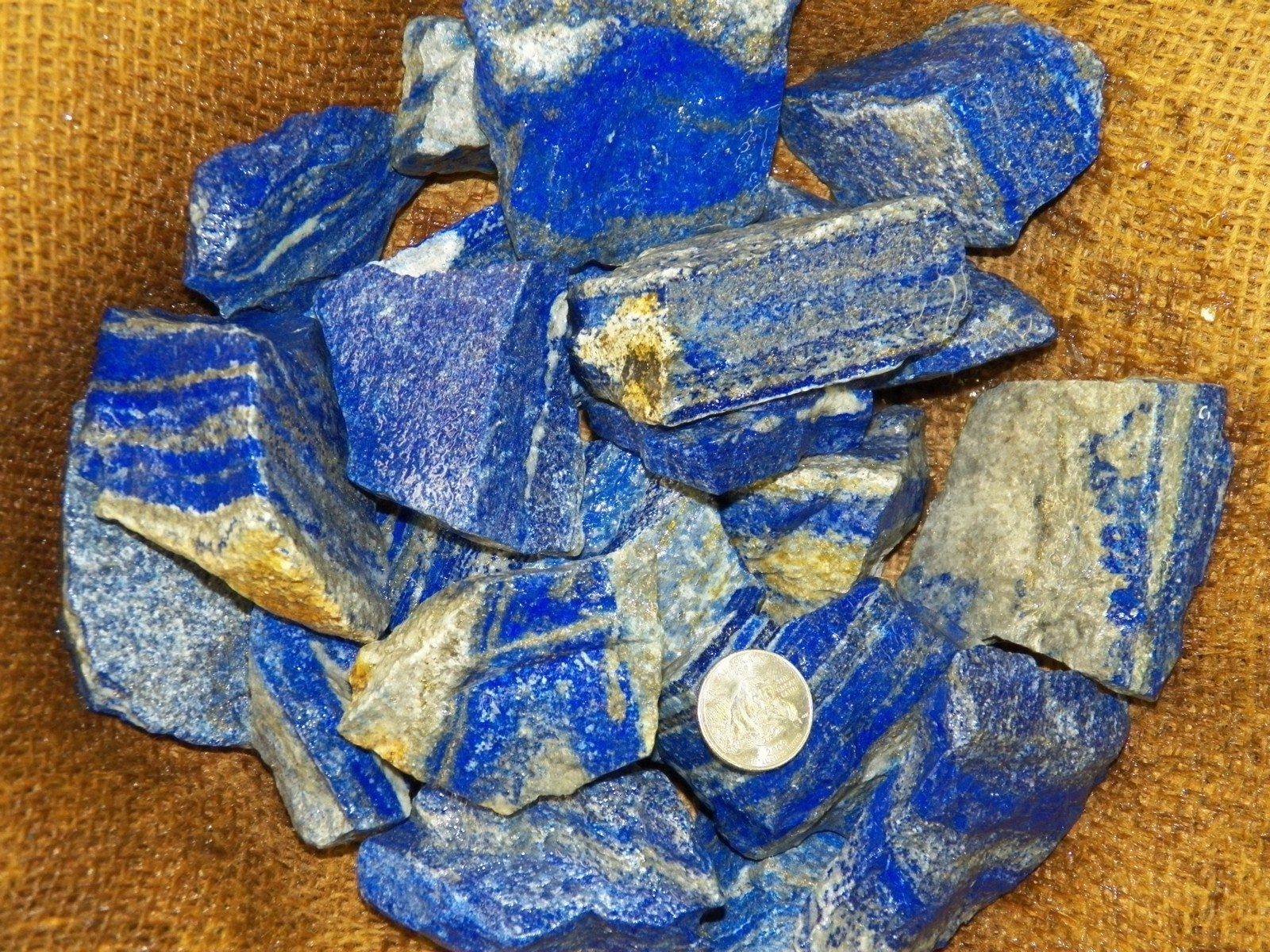 2000 Carat Lots of High End Lapis Rough – Plus a FREE Faceted Gemstone