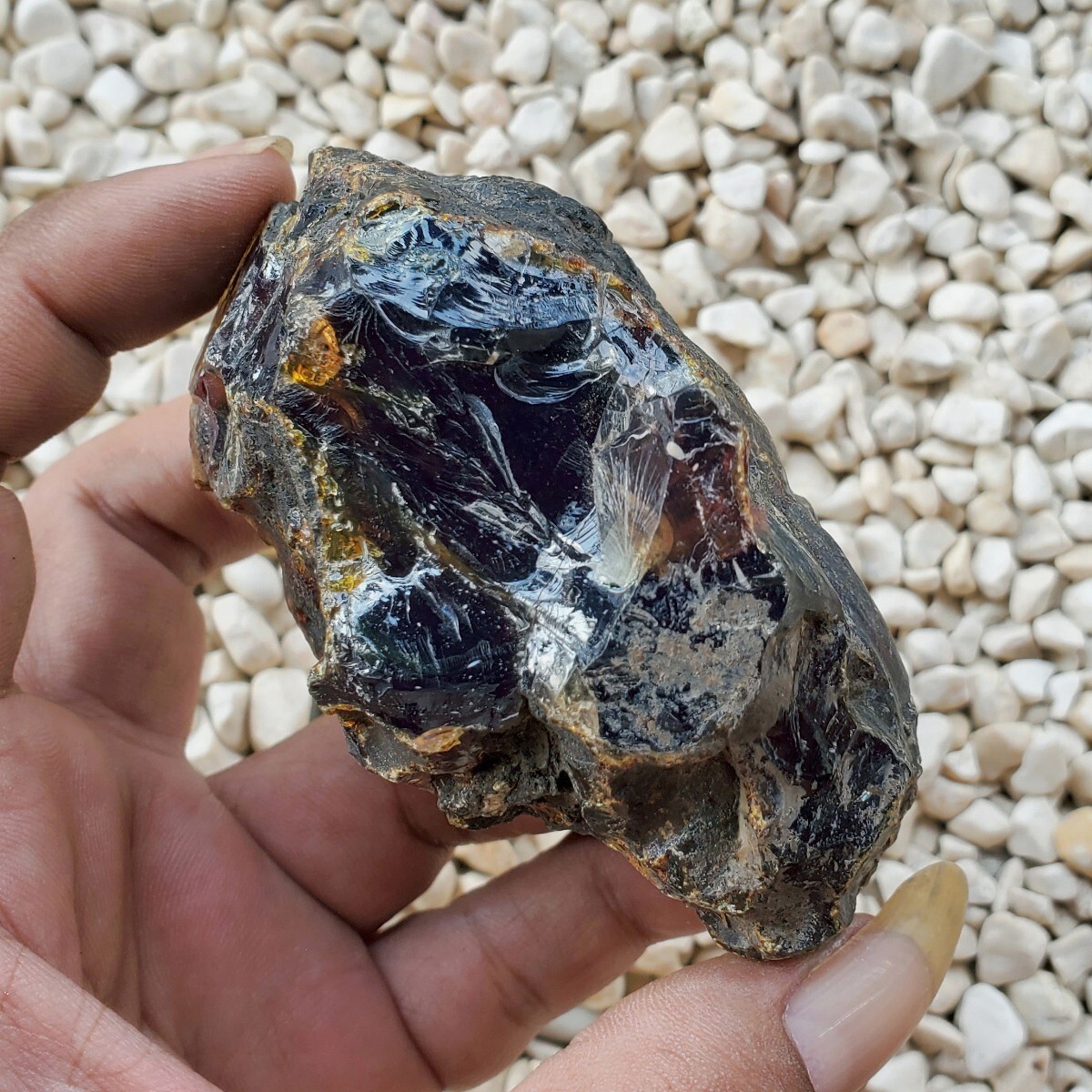 105 Grams Sumatran Blue Amber Rough #99