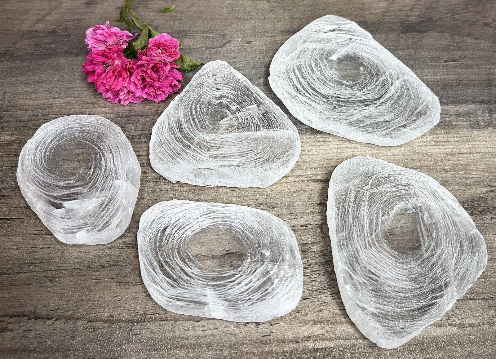 Wholesale Lot 2 Lbs Natural Fingerprint Selenite Rough Crystal Healing Energy