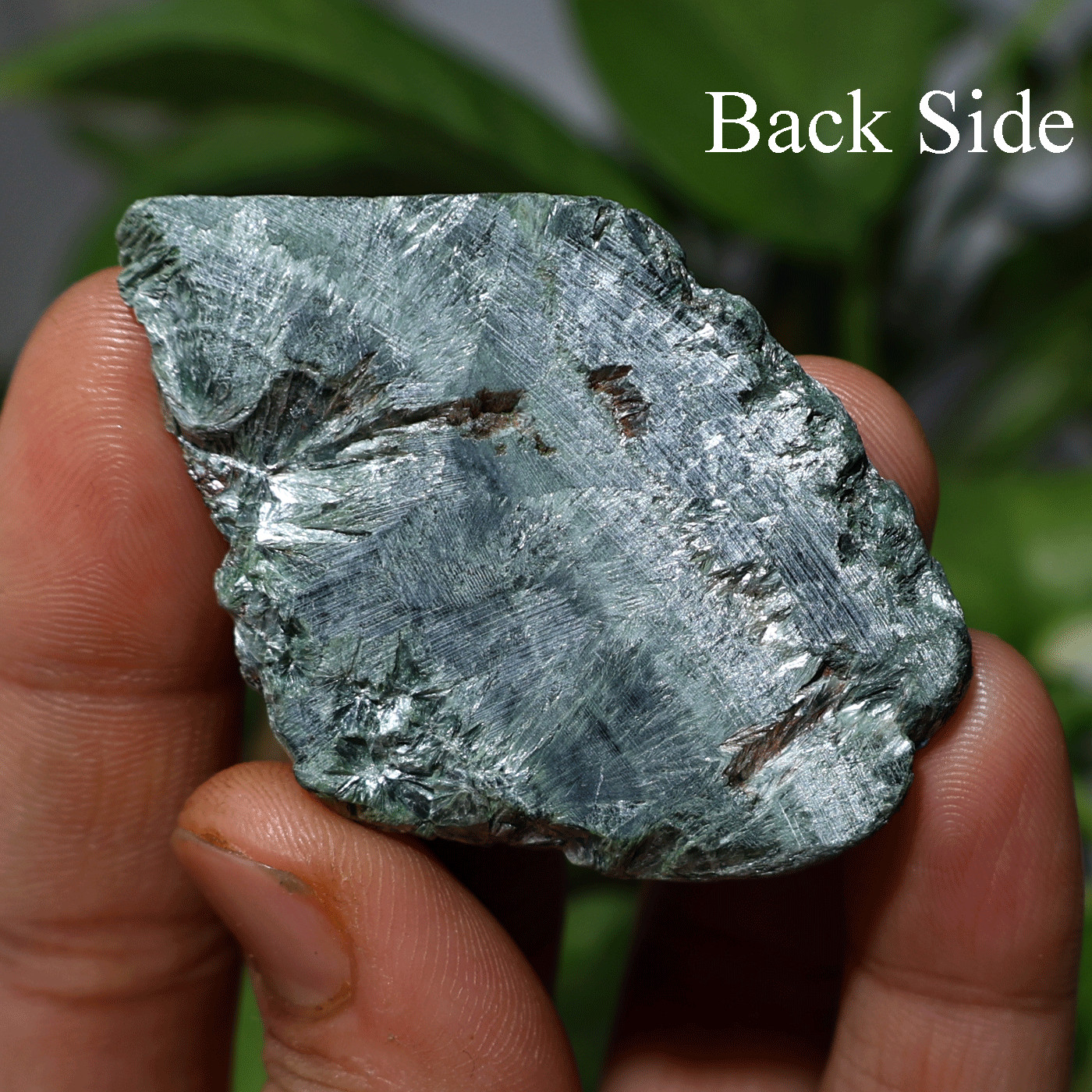 Angel Feathers~ 16.6g Natural Seraphinite Chatoyant Polished Palm Crystal Slab