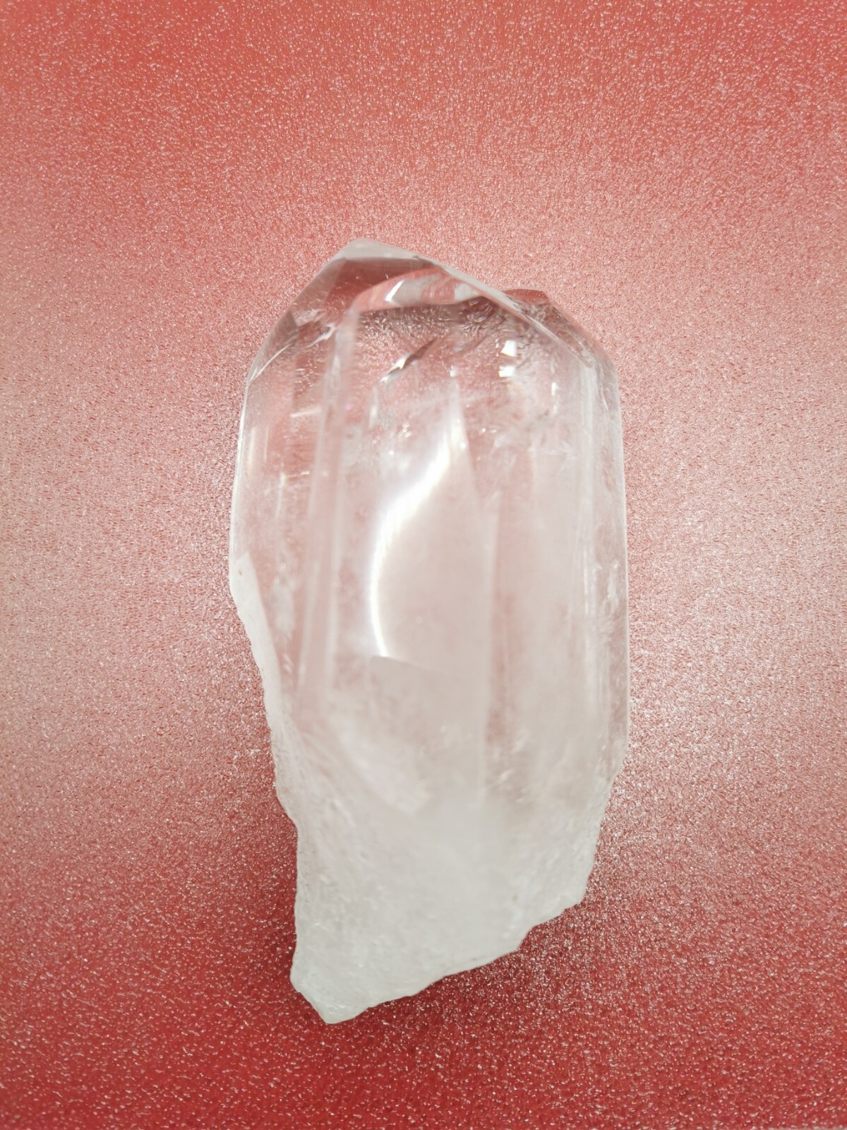 Natural Clear Quartz Double Point Obelisk Crystal With Custom Light Stand 2+LB