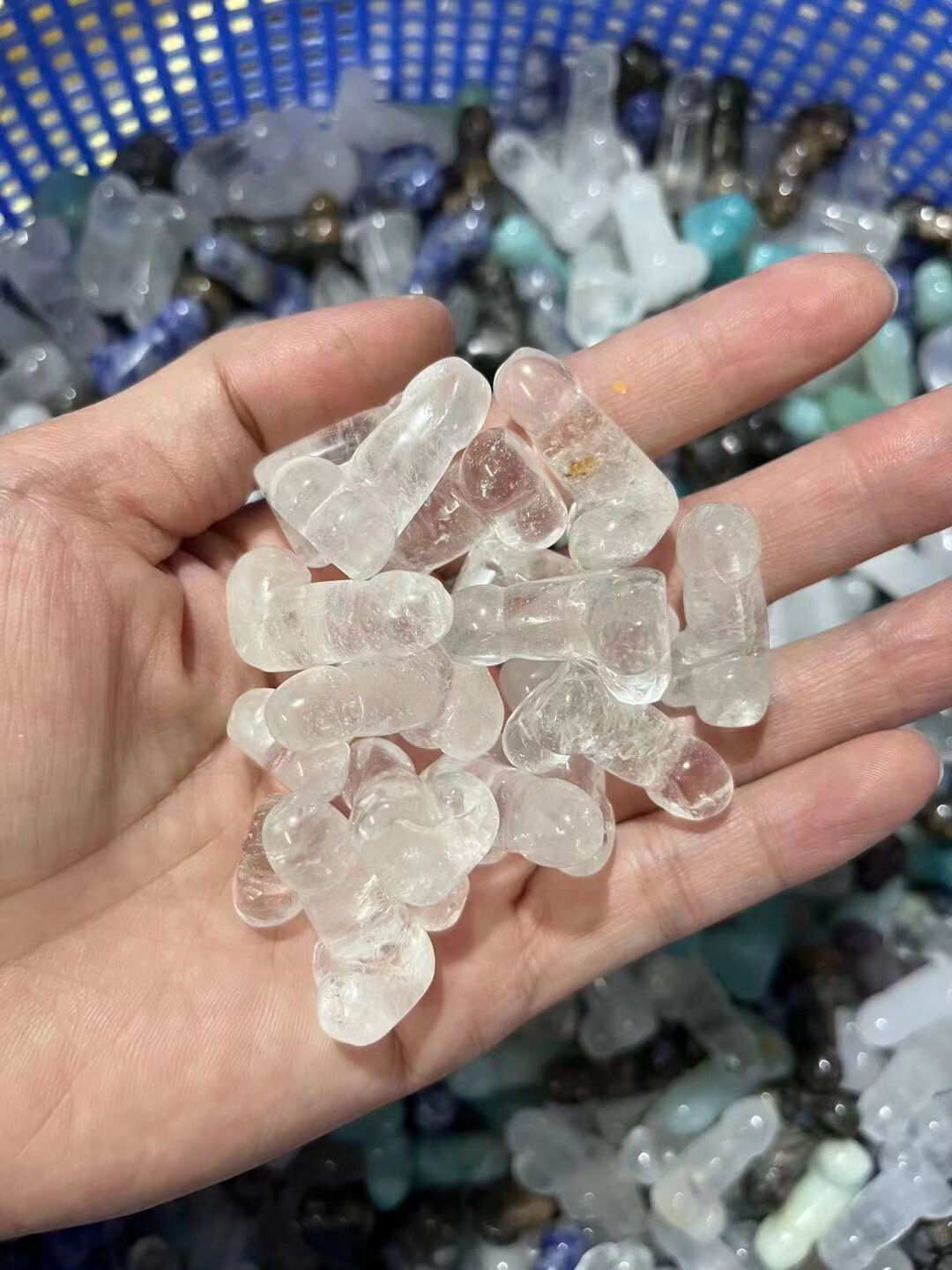 10pcs Natural male penis quartz Crystal Massager Sculpting wand gem healing