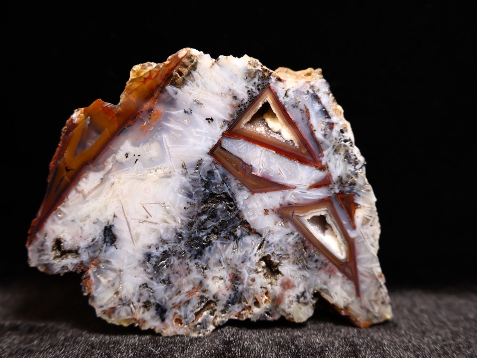 Geometry in Turkish Stick Agate, Ankara, Turkey