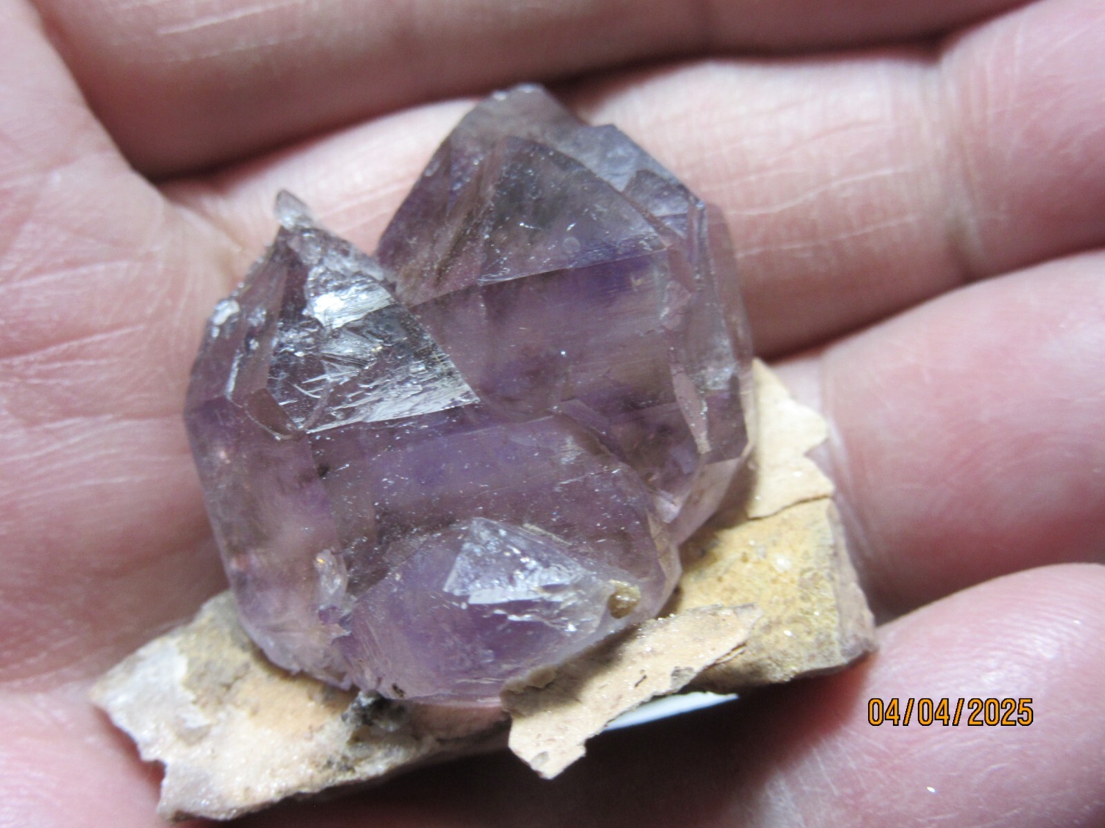 Czechoslovakia Amethyst Quartz 1 5/8″ Cluster on Matrix Collectible CAQCM-7s