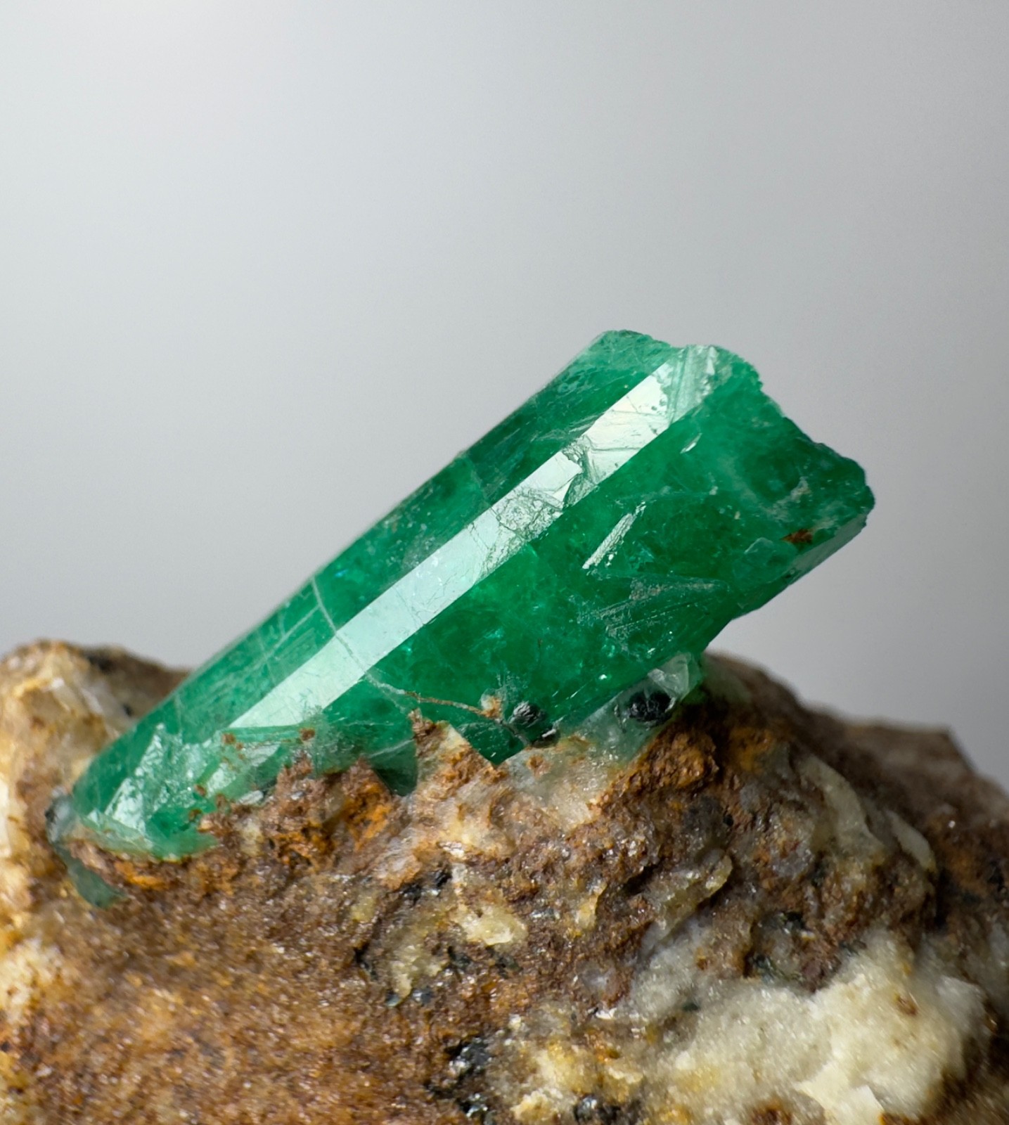 341 CT Natural Emerald Crystals On Matrix From Panjshir Afghanistan