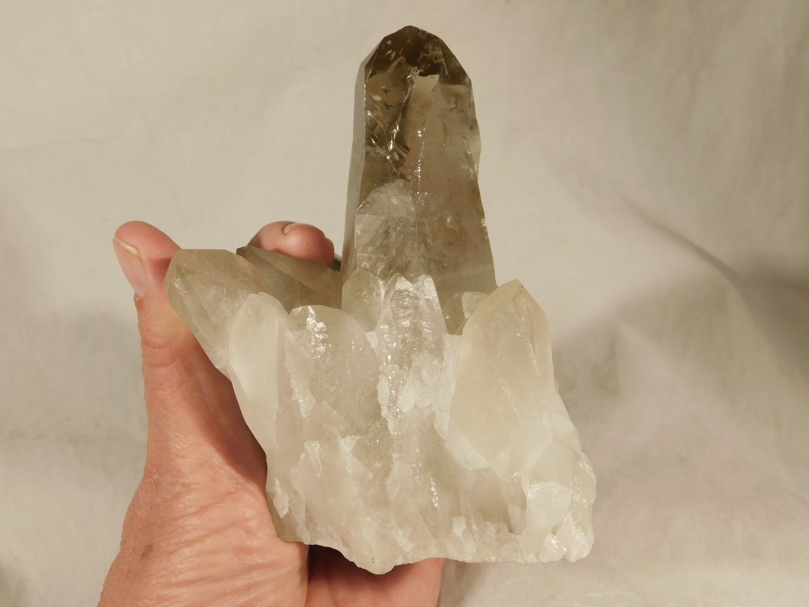 BIG! Free Standing! SMOKY Quartz Crystal Cluster From Brazil 792gr