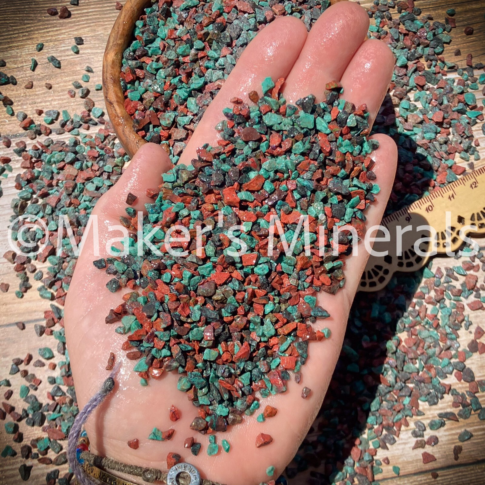 Crushed RARE Sonora Sunrise/Sunset Chips, 2mm-4mm for Inlay, Embellishments, Art