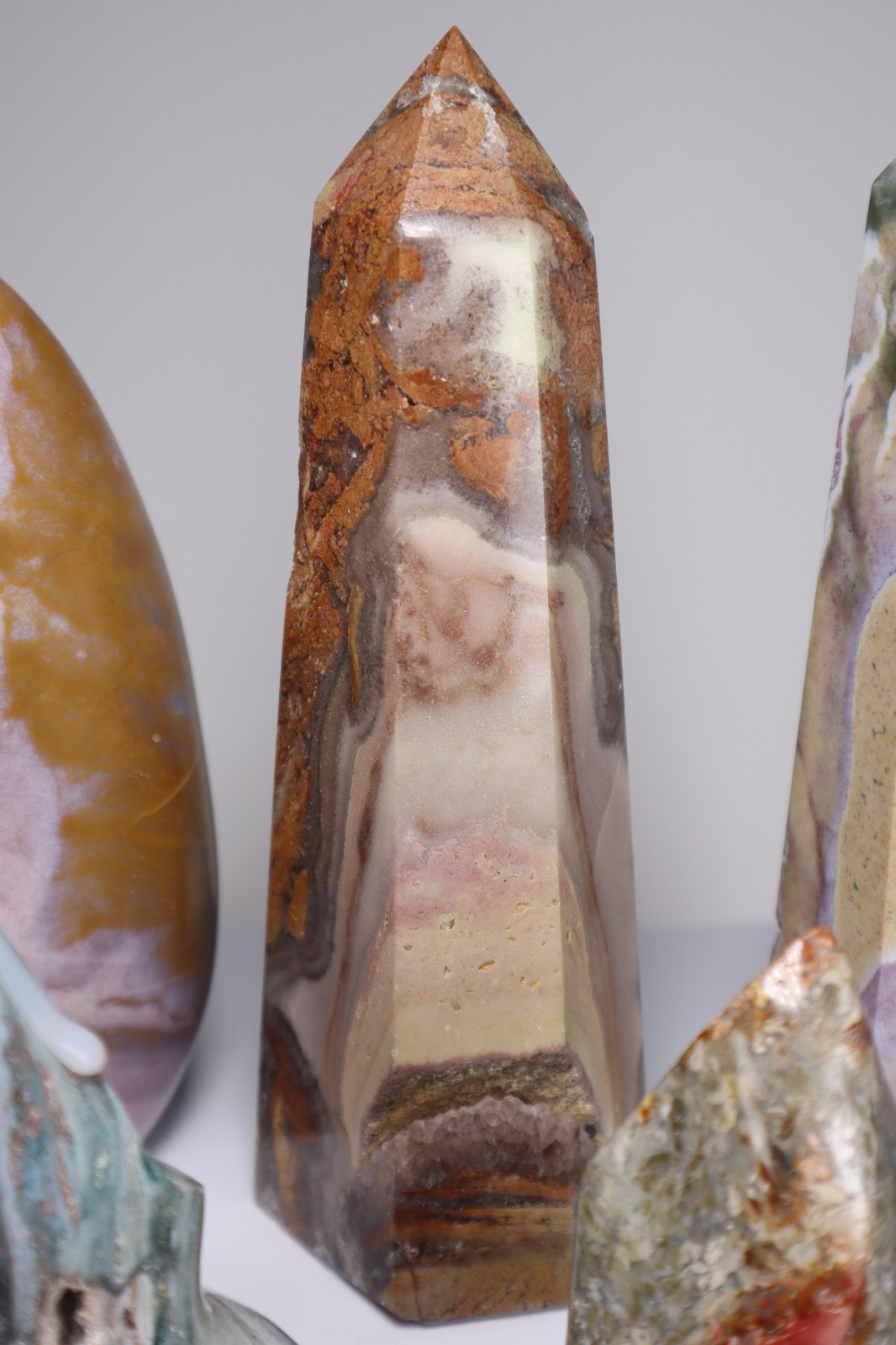 HUGE Polished JASPER CRYSTALS Collection – 12.5 lbs Mixed Sea Jasper Polychrome