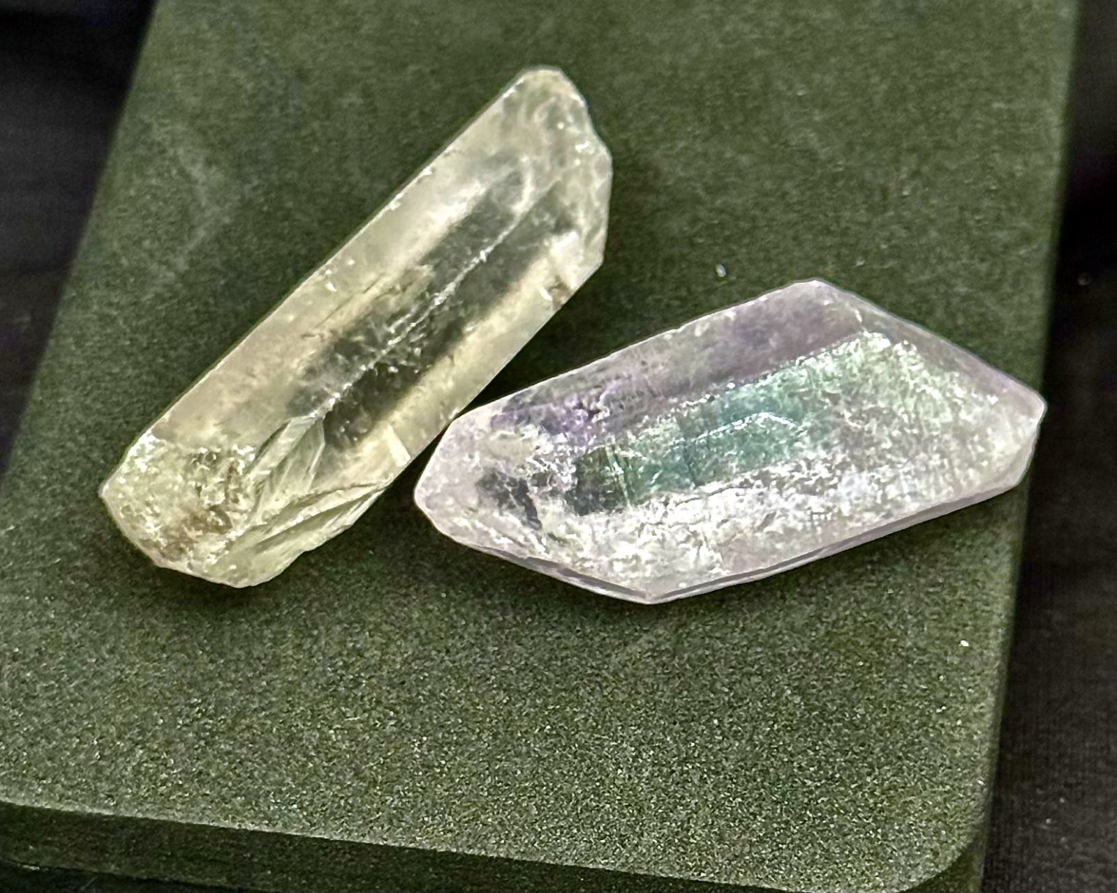 Two Natural Clear Quartz Crystal Points Roughly 1.5″ to 2.0″ in Size Raw Crystal