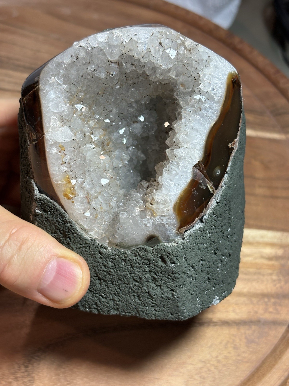 1240g Mini Crystal Amethyst Cathedral With Brown Agate Banding Reiki Meditation