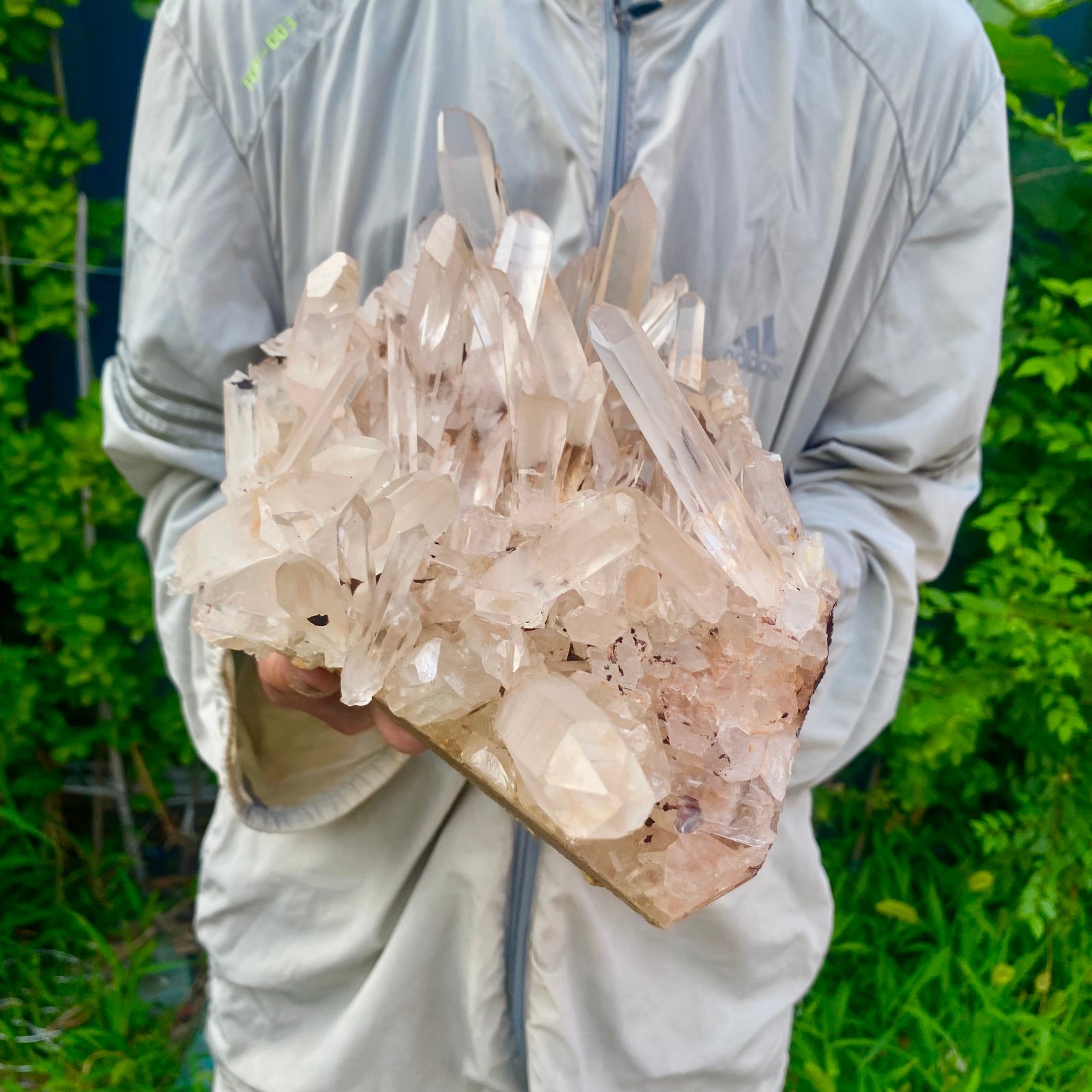 9.36LB Large Natural Clear White Crystal Quartz Cluster Energy Healing Specimen