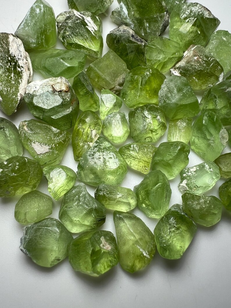 270 Carat Faceted cut Grade Green Peridot Crystals From PAKISTAN