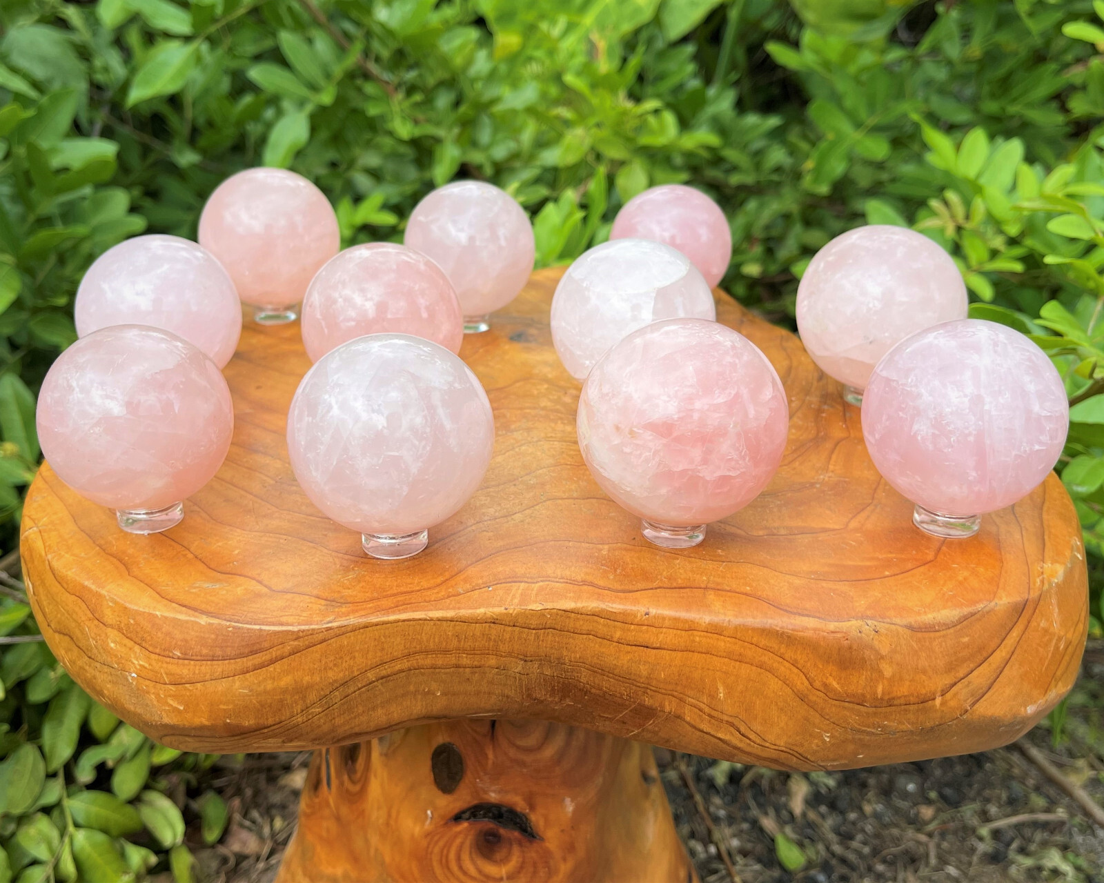 Rose Quartz Crystal Sphere LARGE 2″ Sphere + Stand, A Quality Rose Quartz Sphere