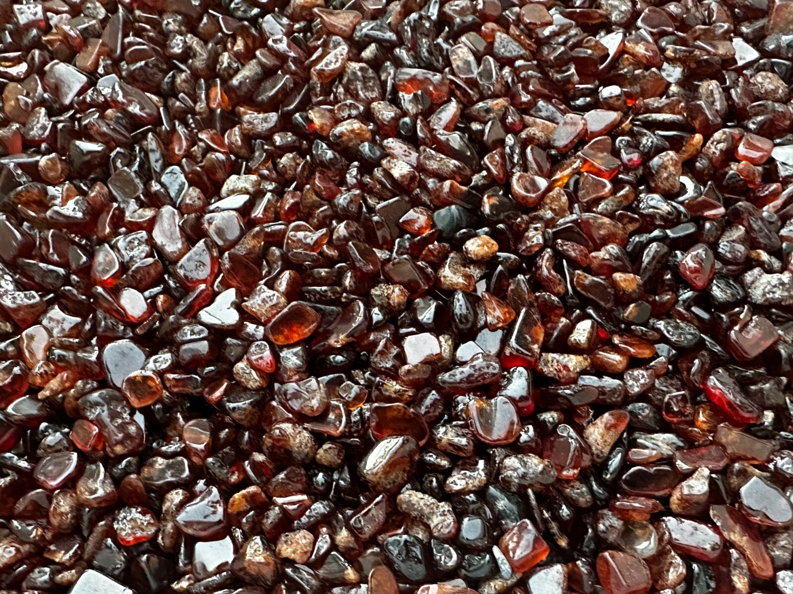 Grade A++ Orange Garnet Semi Tumbled Gemstone Large Chips 4 – 12 mm, Bulk Lot
