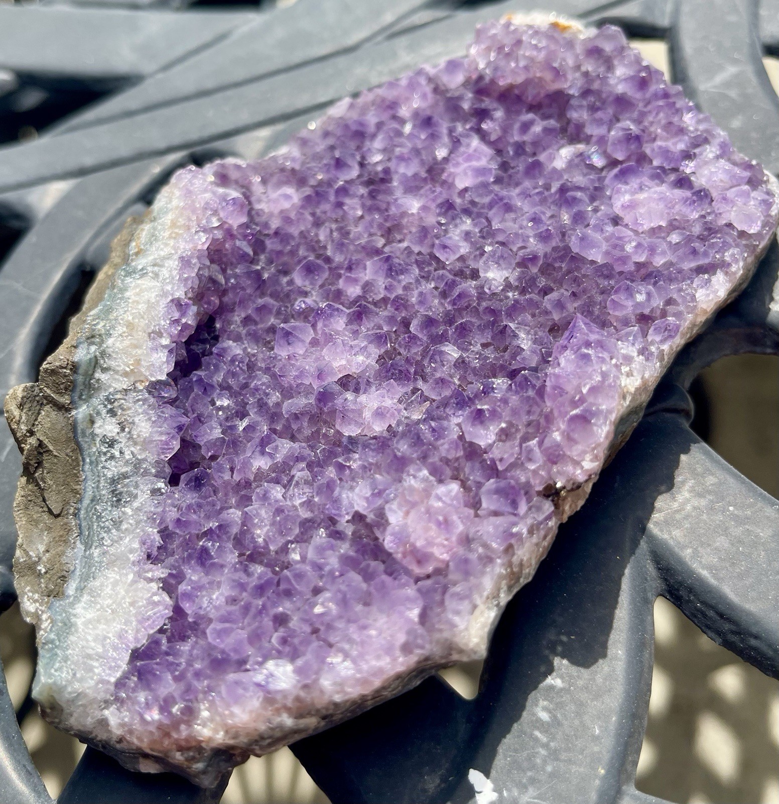 Amethyst Crystal Cluster H 5 7/16” X W 3 5/32” X H 1 1/64” 305.41 Grams Uruguay