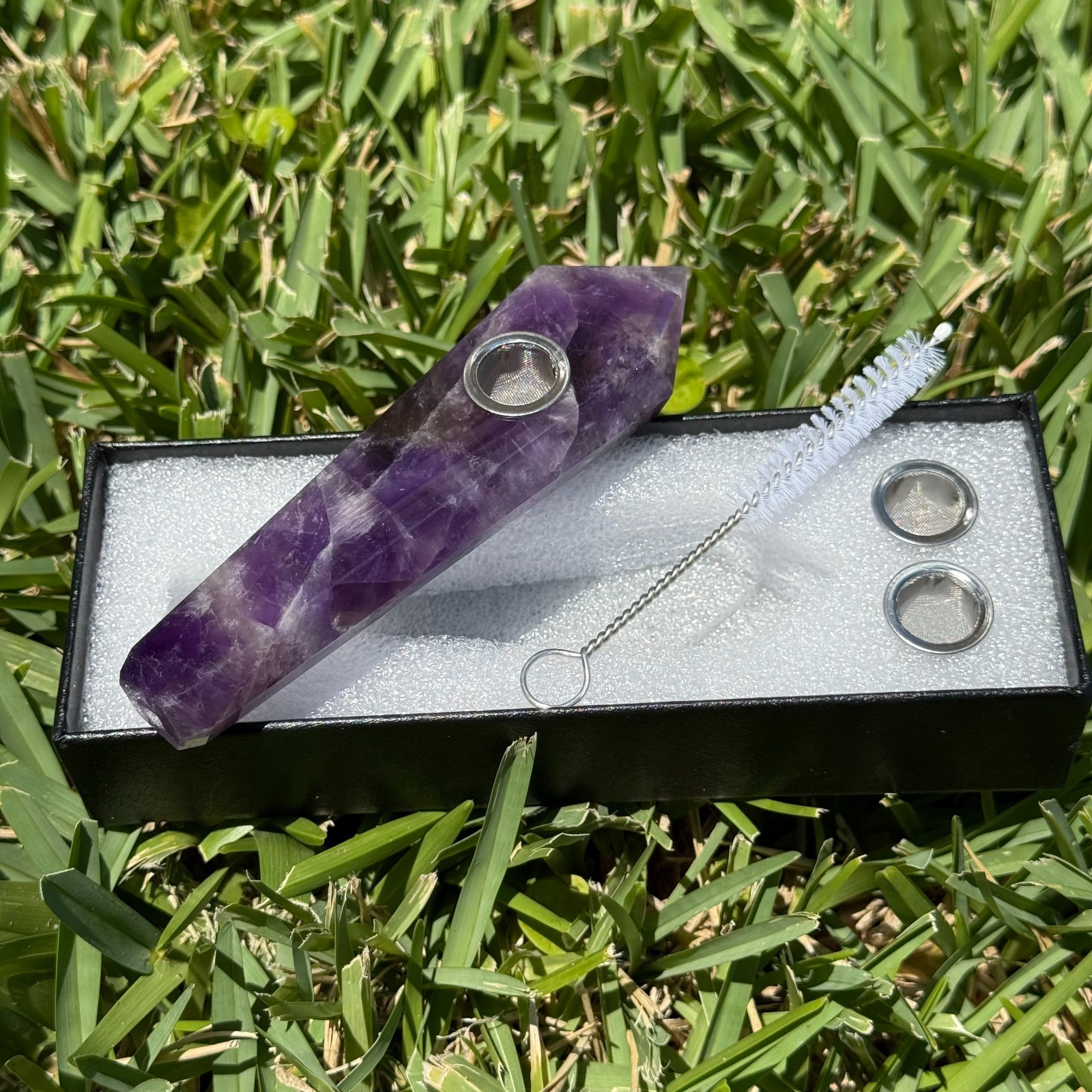 Nature Energy Crystal Smoking Pipe, Handmade Gemstone Pipes, Tobacco Pipe, Gift