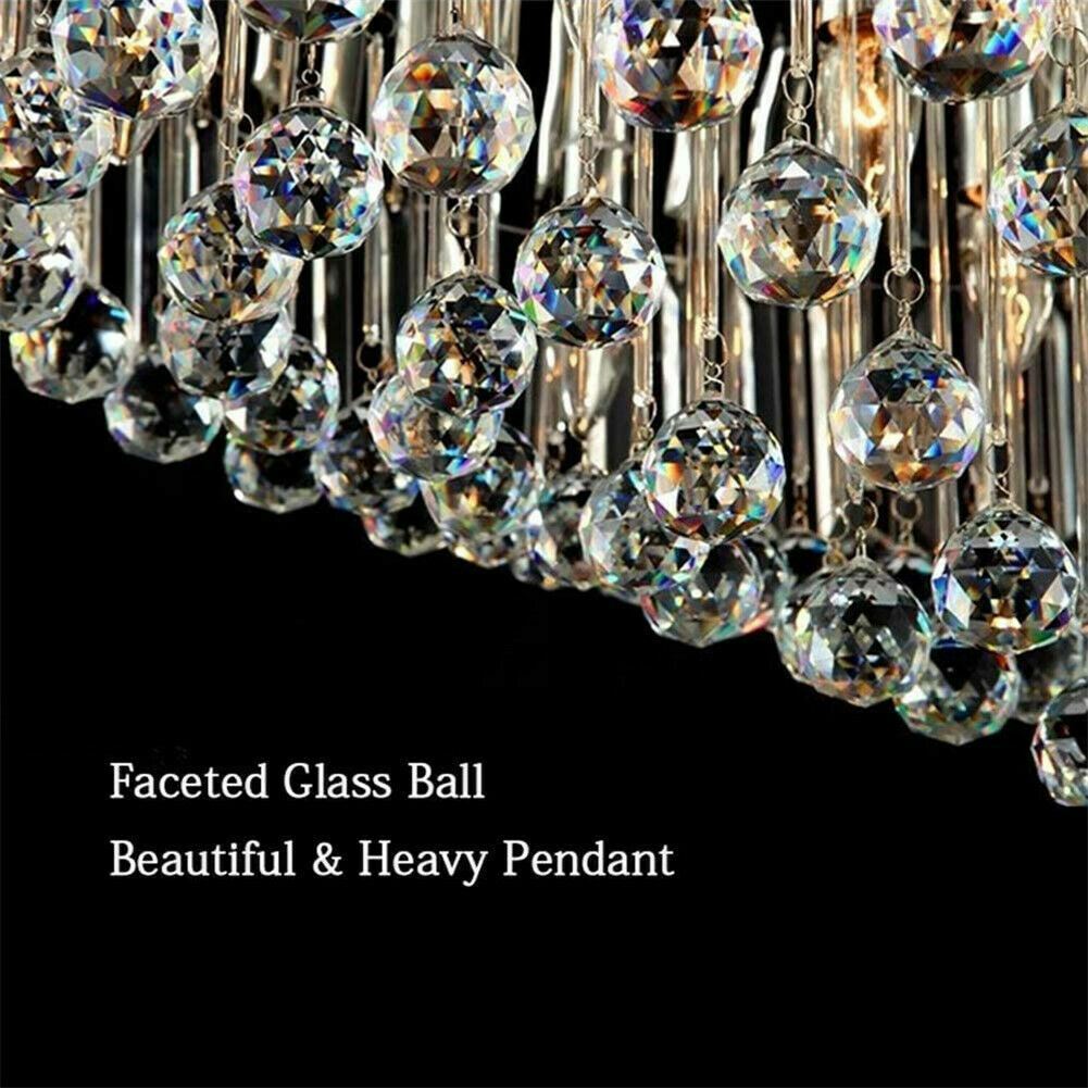 K9 FENG SHUI HANGING CRYSTAL BALL Clear Faceted Sphere Sun Catcher Rainbow Prism
