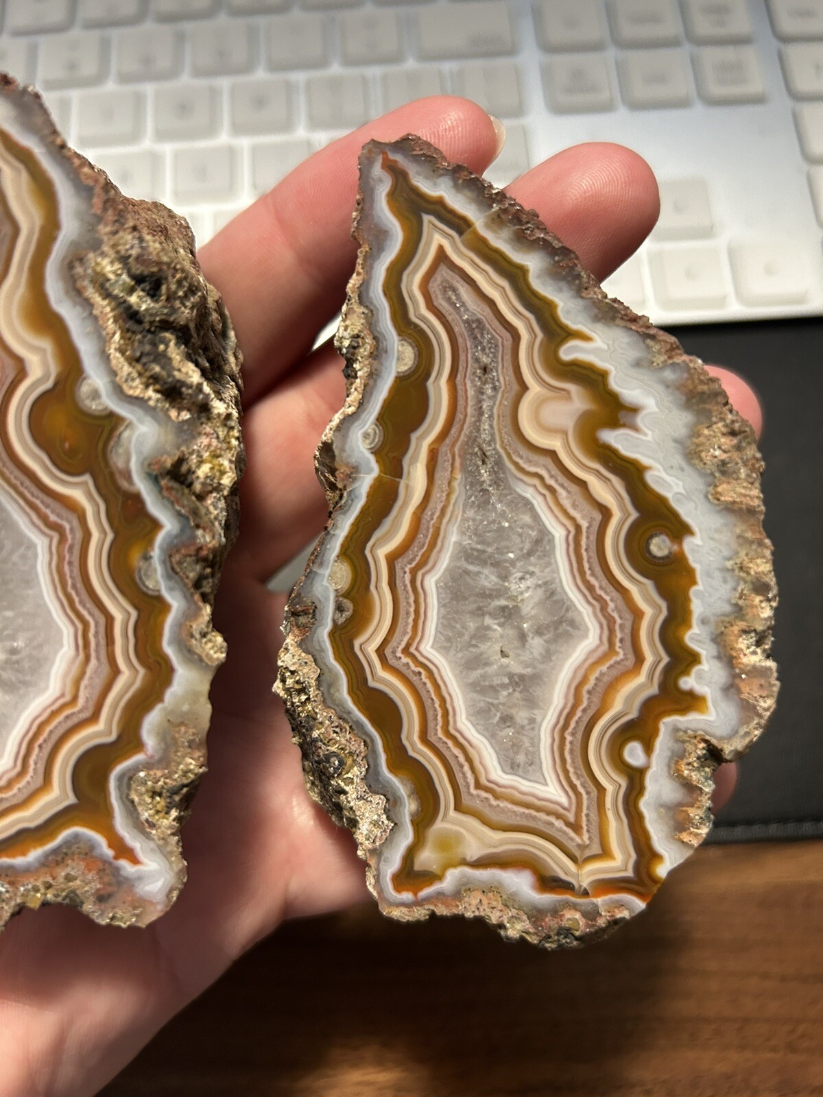 Stunning Moroccan/ Morocco Agate Pair