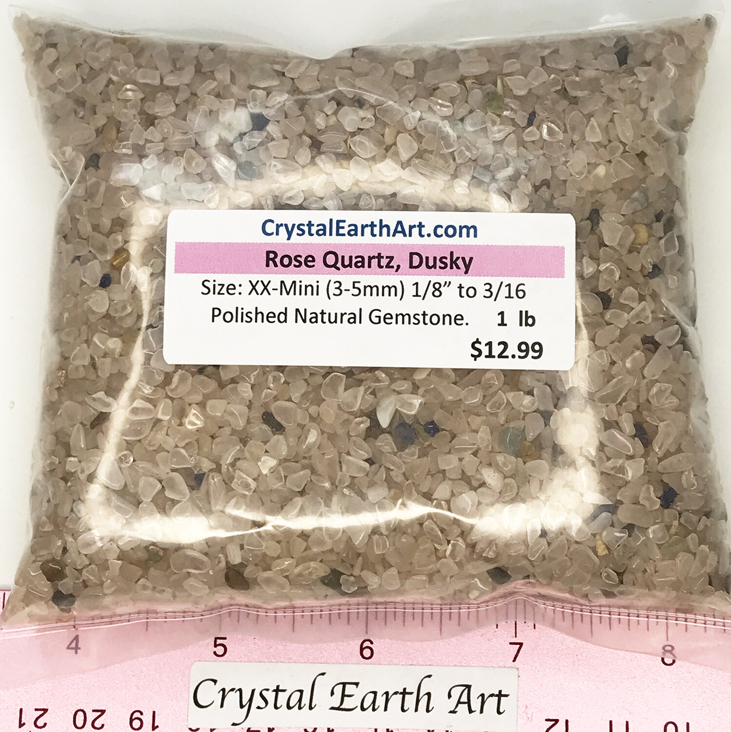 QUARTZ ROSE Dusky XX-Mini (1/8″ to 3/8″) polished stones 1 lb.