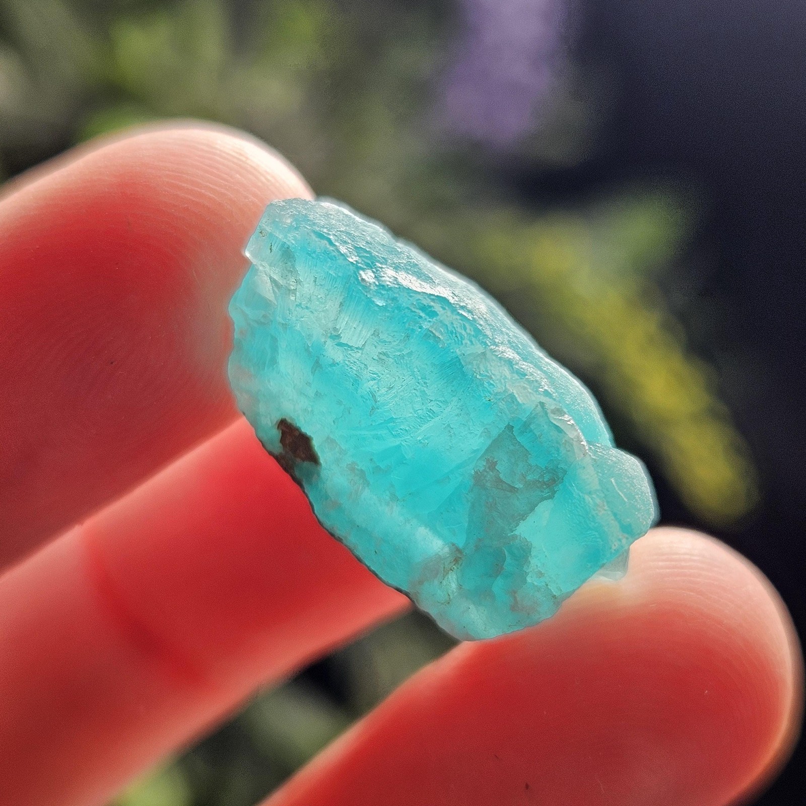 Smithsonite Crystal from the Congo, Natural VIVID Blue Smithsonite Raw Stone