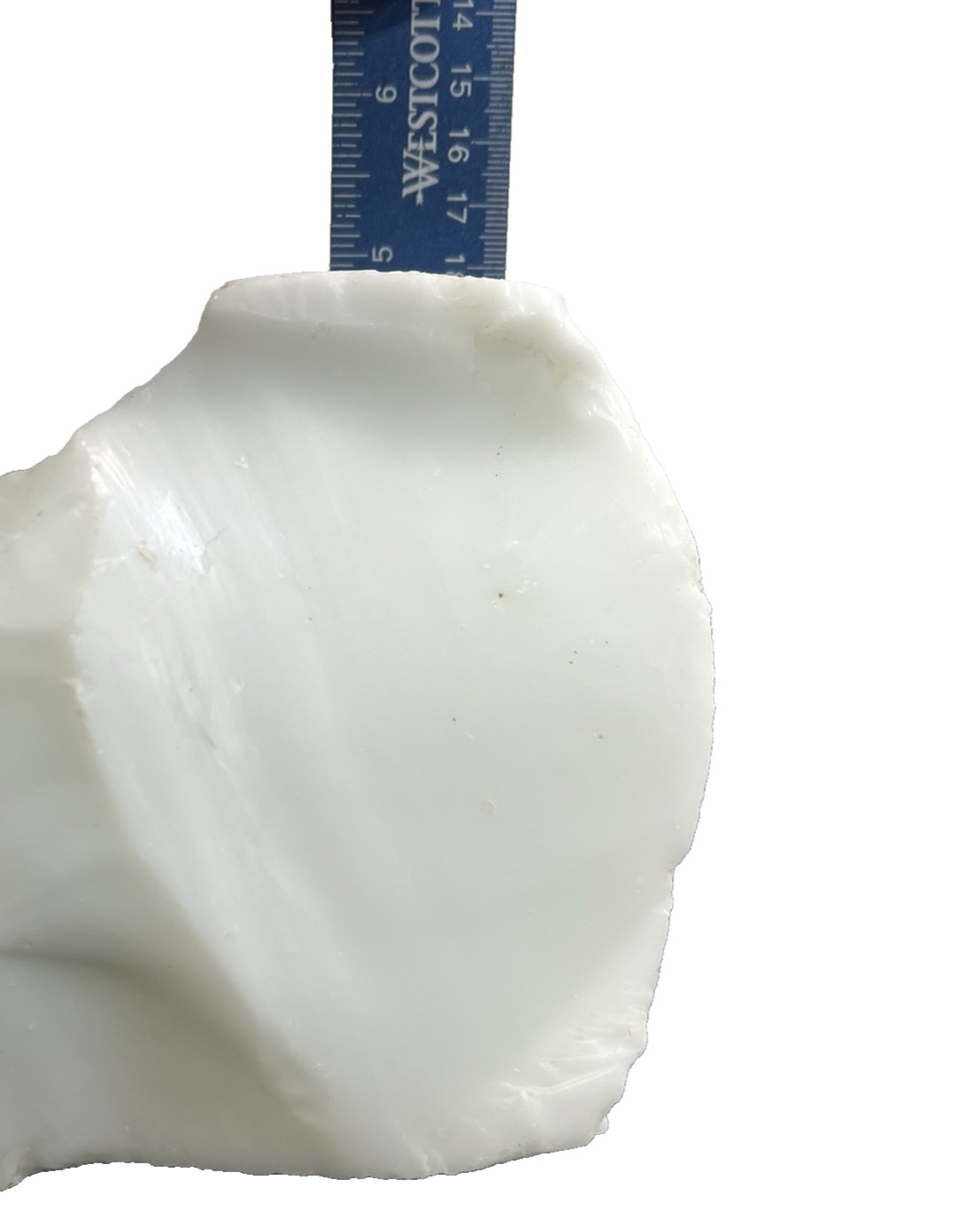 Vintage White Opaque Slag Glass Cullet Chunk Raw Industrial Glass Decor 5×4